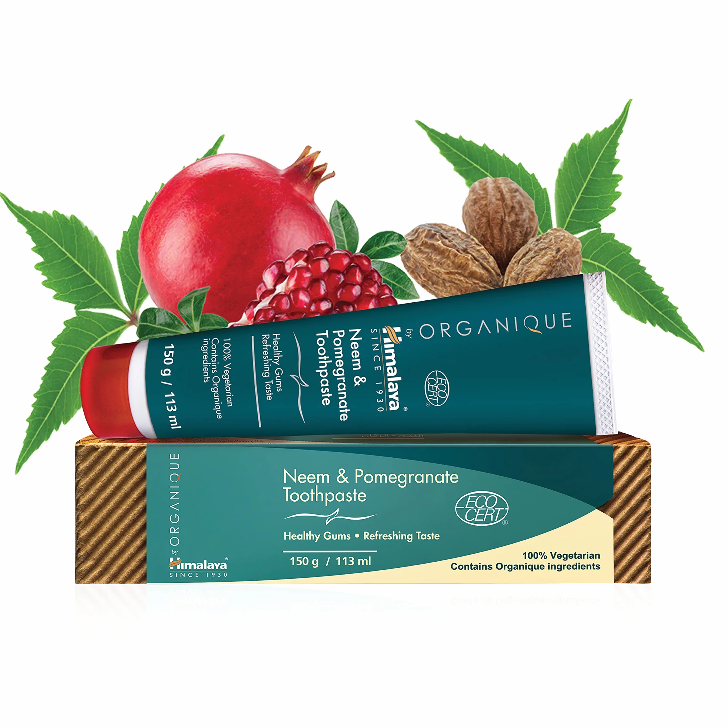 Himalaya ORGANIQUE Ograniczna Pasta do Zębów Z Neem i Granatem 150 ml