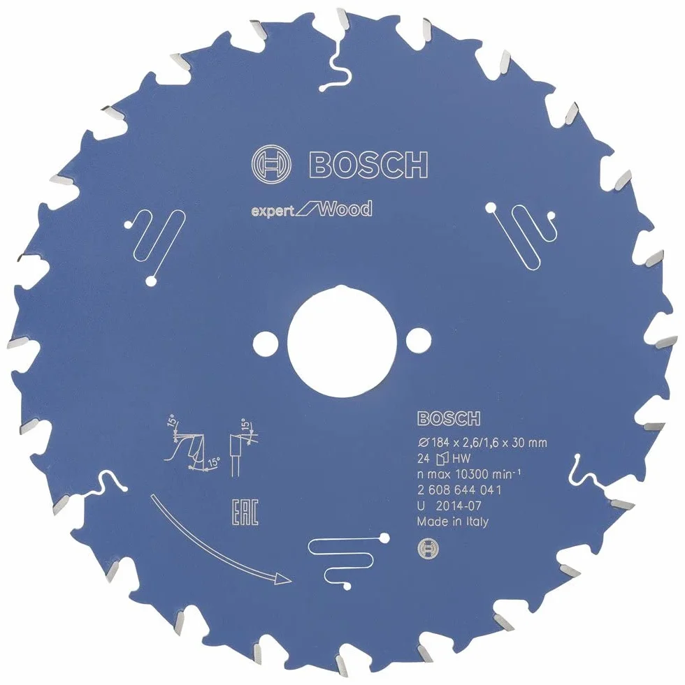 Bosch 2608644041 Okrągłe Ostrze Piły, Niebieski, Ø 184 mm