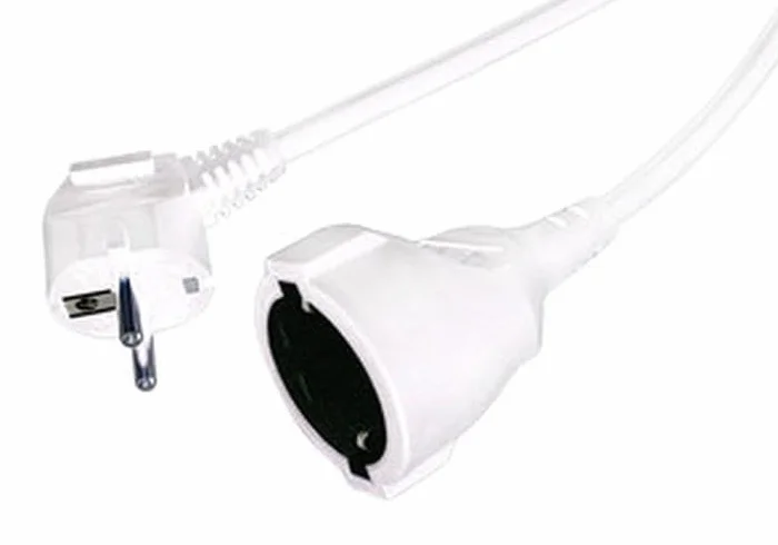 Przedłużacz 1 metr, kabel 3x1,5 mm, 16 A, standard H05VV-F.BL. Idealny do bezpiecznego i niezawodnego dostarczania energii do urządzeń. Idealny do domu lub biura!
