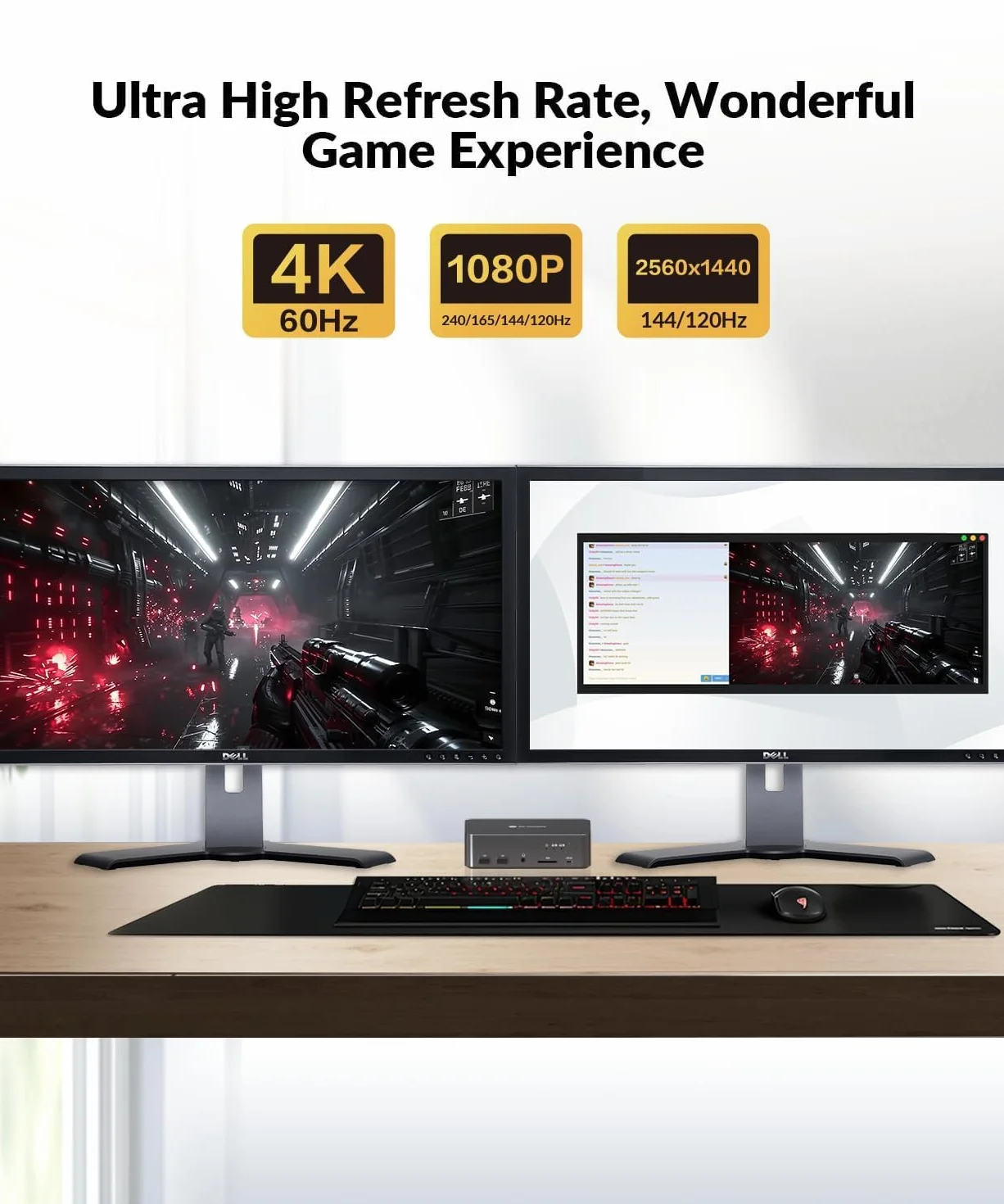 AV Access Stacja dokująca KVM Switch Dual Monitor USB-C 4K 60Hz, Aluminium, EDID, Ethernet