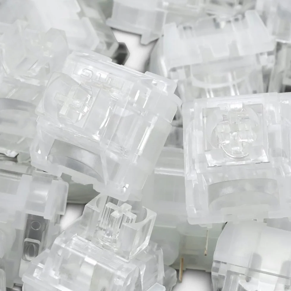 TTC Frozen Silent V2 Switch, Transparent RGB Pre-Lubed Silent Linear Mechanical Keyboard Switch (110PCS)
