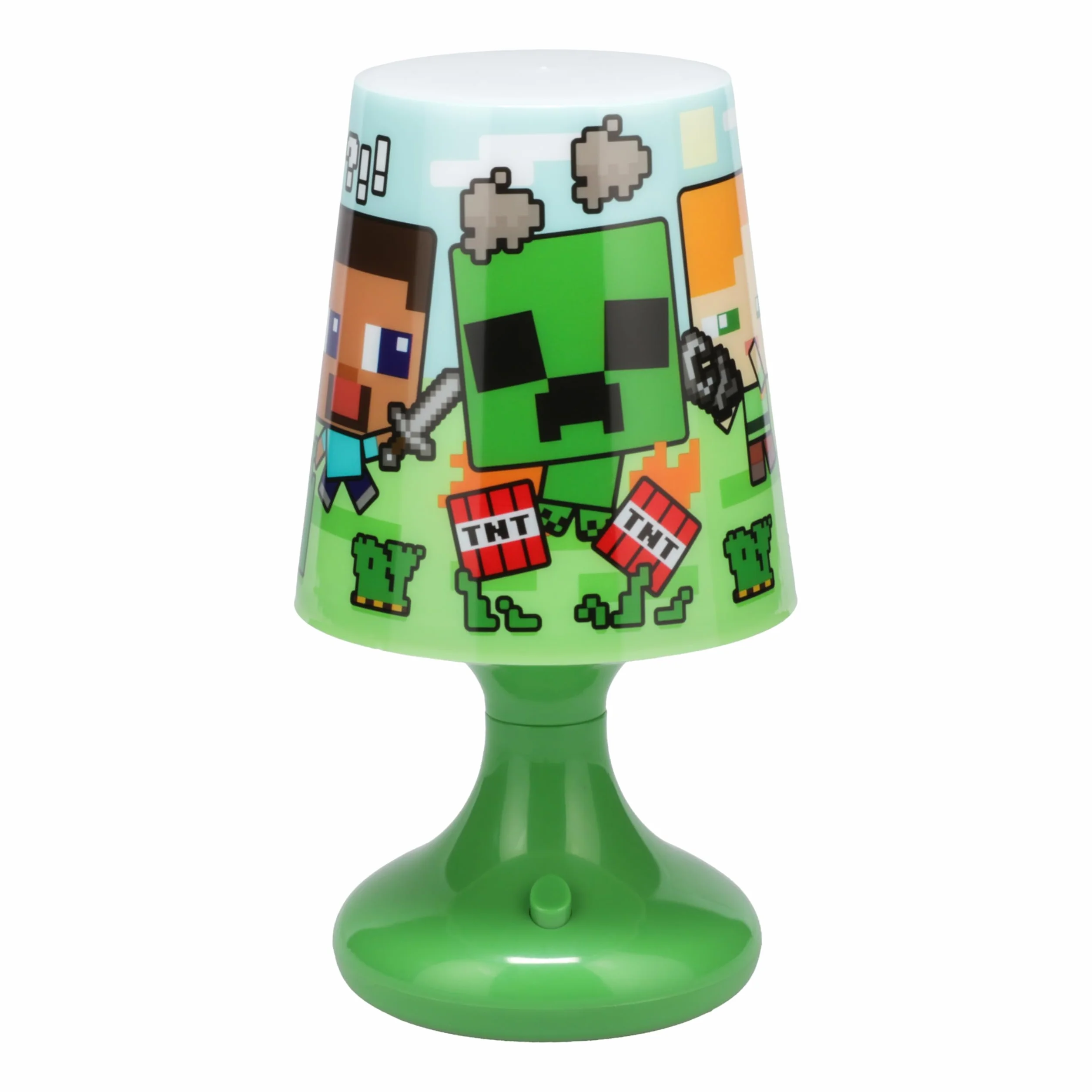 Paladone Minecraft kolorowa lampa stołowa, oficjalnie licencjonowana lampka nocna RGB LED dla dzieci i graczy, popkultura i produkty do gier