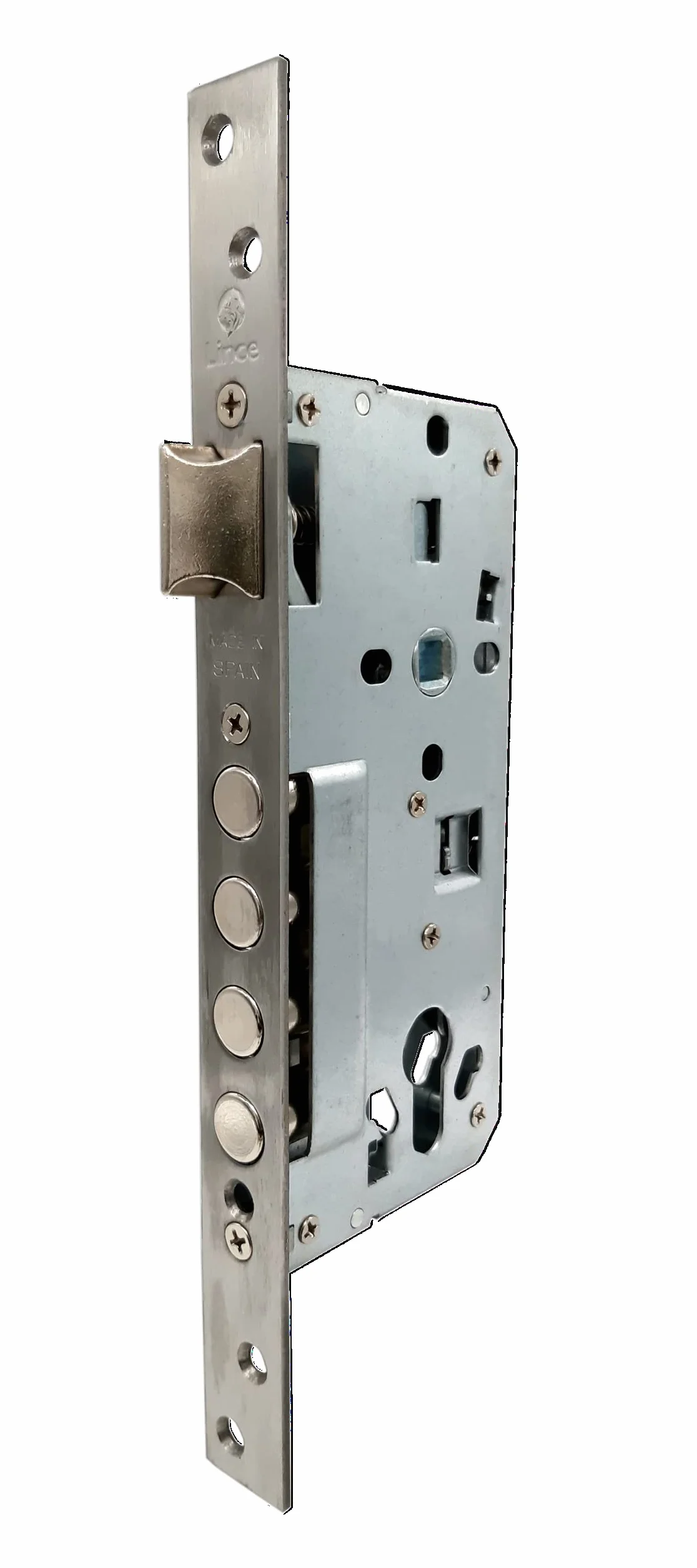 Lince Zamek ryglowy SEG drewno Inox Rect 50 mm