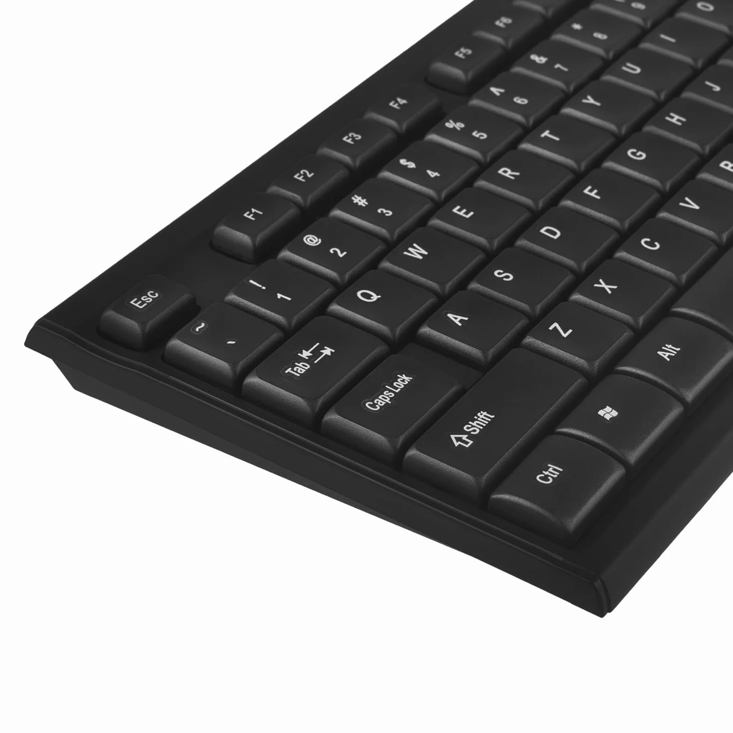 Bezprzewodowa klawiatura i mysz NanoRS RS580 połączenie 2,4 GHz 104 klawisze klawiatura numeryczna ergonomiczna mysz 1200 DPI kompatybilna z Windows Mac + 2 baterie przemysłowe AAA w zestawie