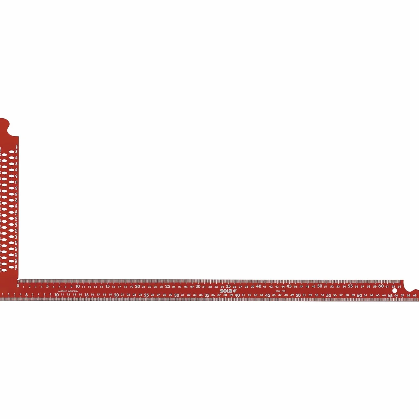 Sola 56132401 "ZWCA 2,540.0 cm kąt stolarski, czerwony