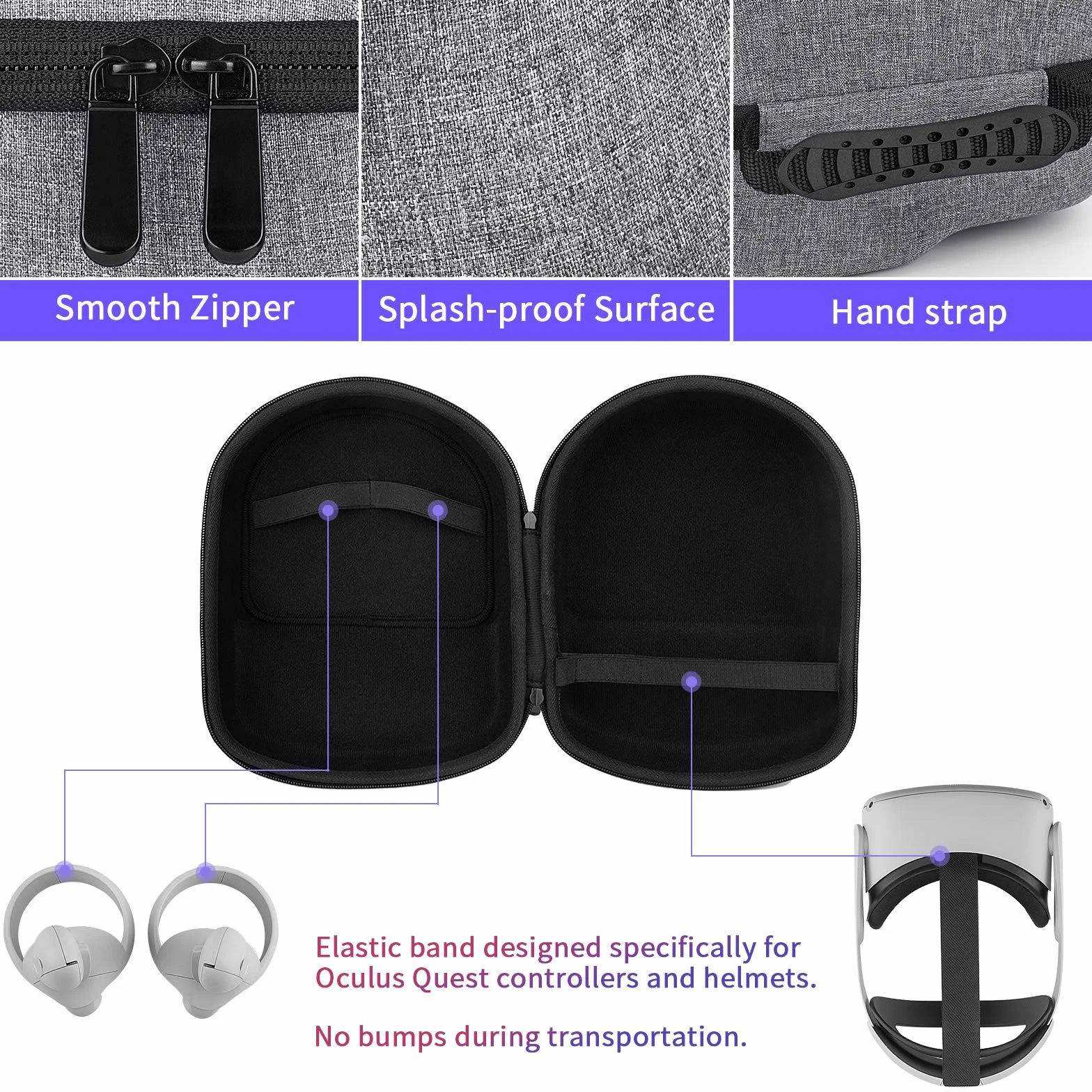 Fromsky Torba Case na Oculus Quest 2 Elite Strap VR Gaming Headset, pokrowiec ochronny, etui podróżne