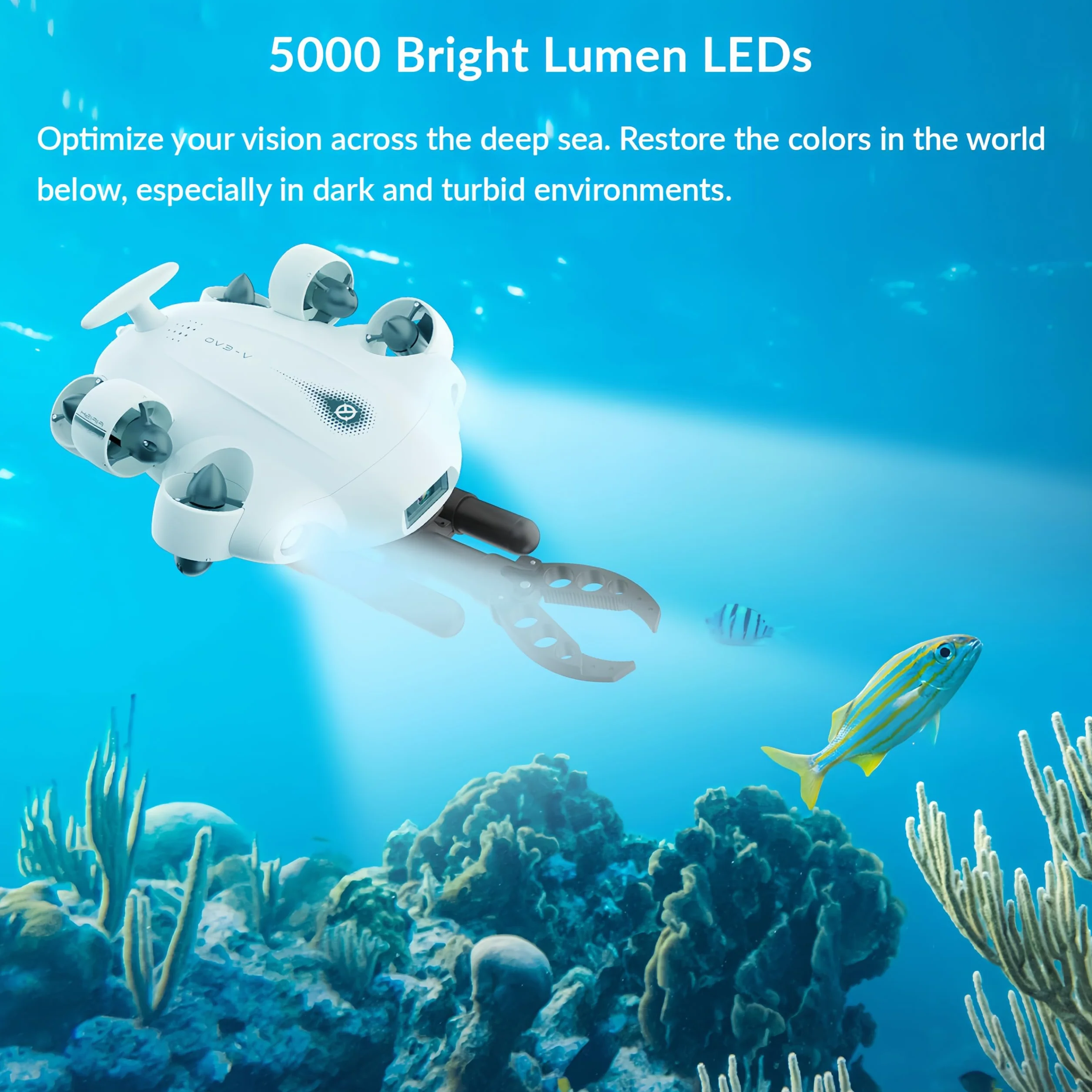 FIFISH V-EVO 4K dron podwodny z ramieniem robotycznym AI Vision Lock 360° 100M nurkowanie ROV