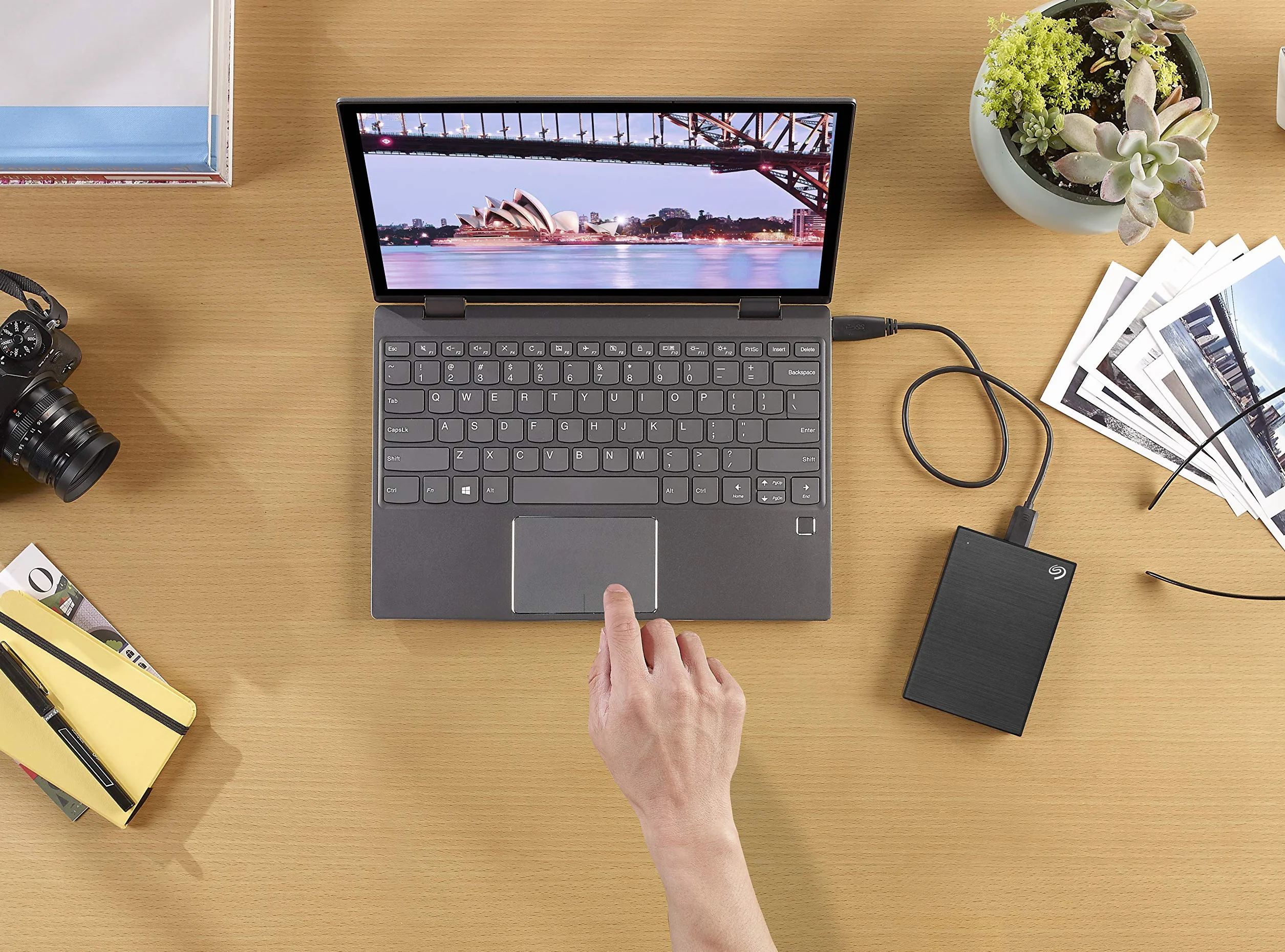 Seagate One Touch 2 TB Przenośny Zewnętrzny Dysk Twardy USB 3.0 Szyfrowanie Sprzętowe Czarny