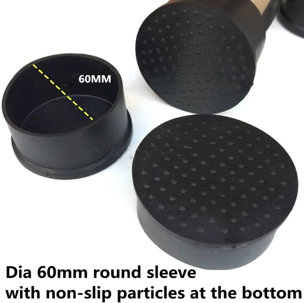 Średnica 60 mm PVC miękka gumowa tuleja zewnętrzna zaślepka okrągła osłona nóg stołu podkładka pod stopy antypoślizgowa nasadka rurki (kolor: 60 mm, rozmiar: 30 szt.)