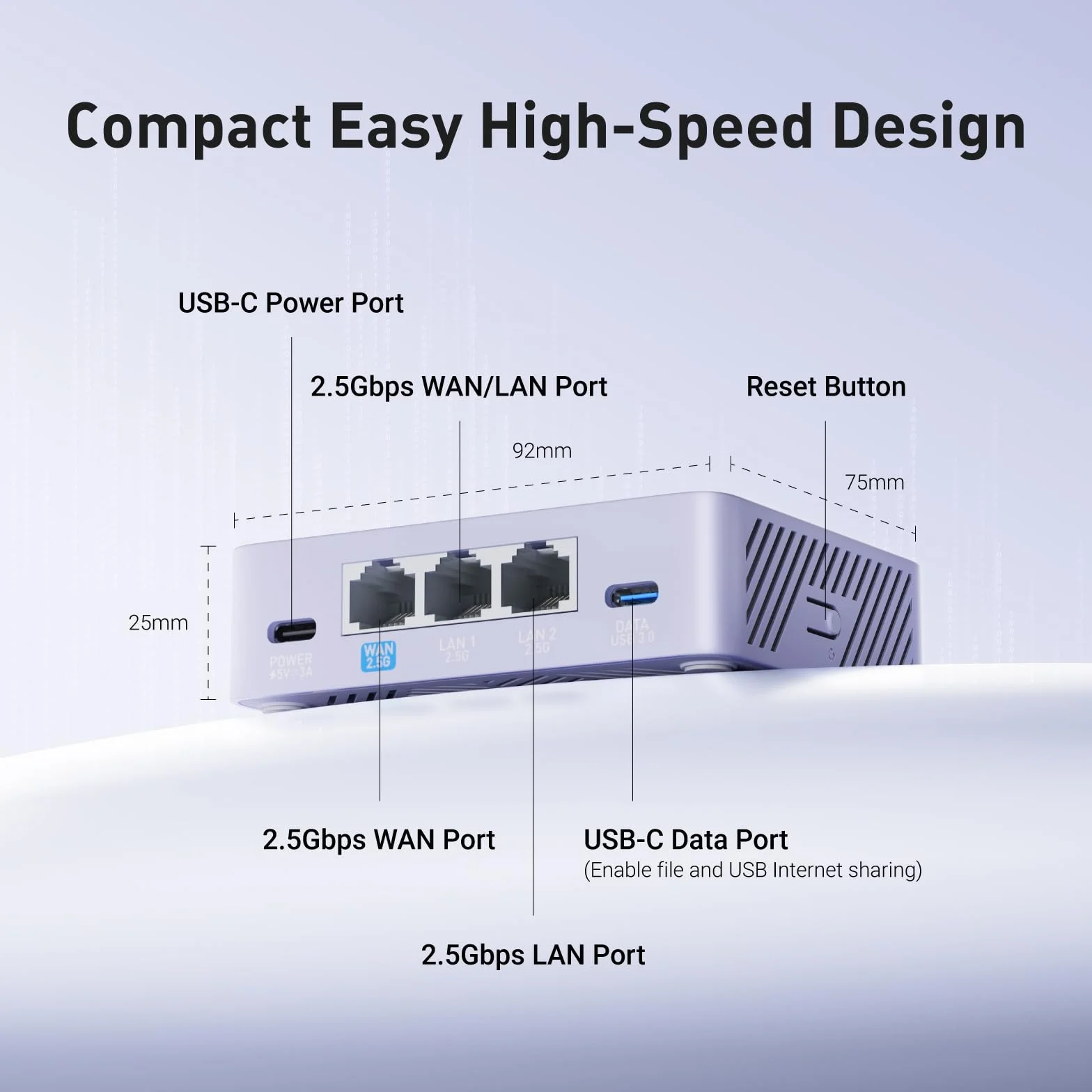 GL.iNet MT5000 (Brume 3) Szybka przewodowa bramka VPN 1100 Mb/s 3×2,5G Multi-WAN DPI OpenWrt