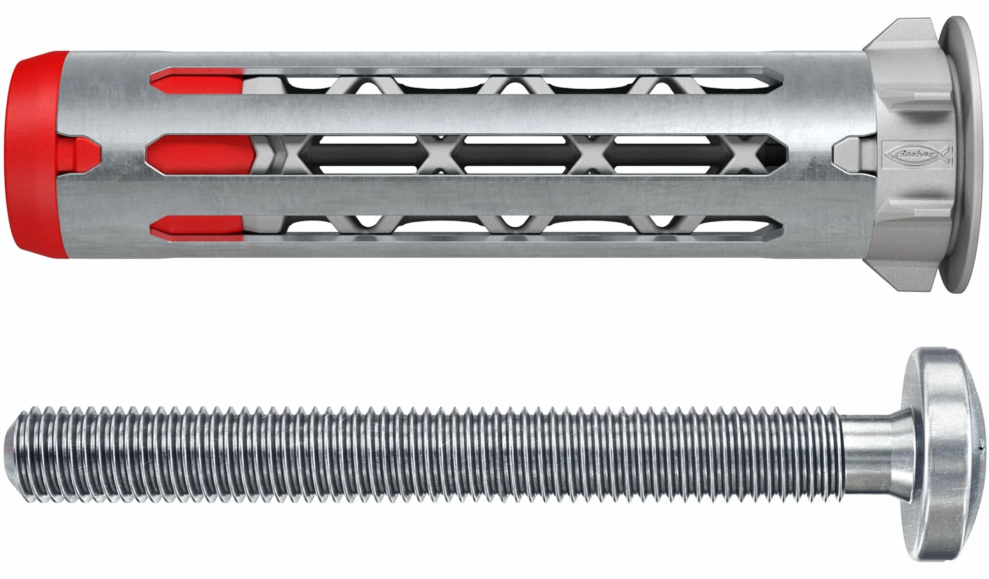 fischer - Kołek dwumateriałowy DuoHM 4 x 55 do pustego korpusu, ze śrubami z łbem cylindrycznym, odcisk PZ - worek 20 szt