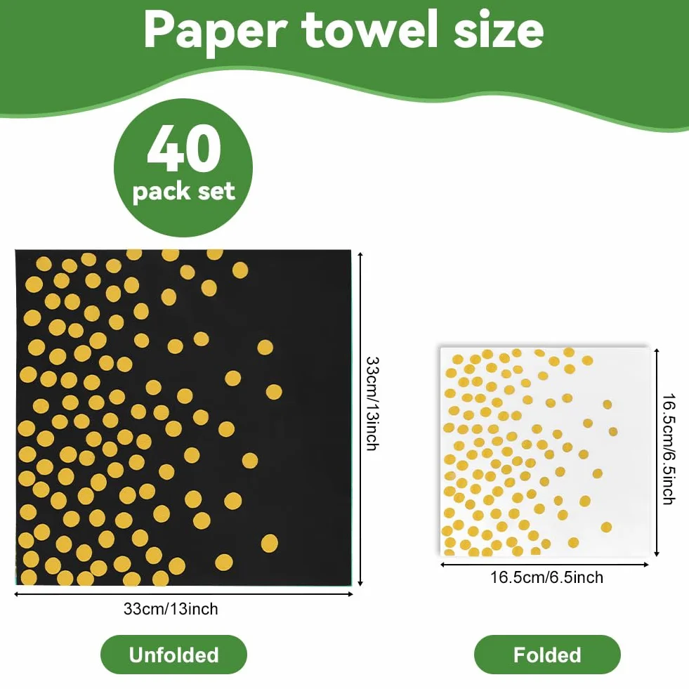 OSDUE Papierowe serwetki, 40 szt. papierowych serwetek, jednorazowych serwetek koktajlowych, serwetki decoupage, na rocznicę ślubu, Boże Narodzenie, Święto Dziękczynienia, Boże Narodzenie, Święto