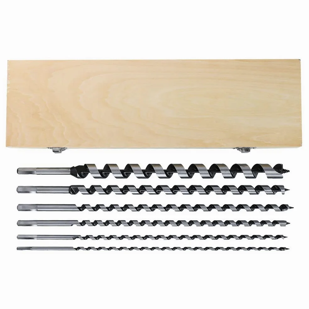 Wiertła kręte, wiertła do metalu, bardzo długie drewno, 6 szt. Wiertła ślimakowe 460 mm wiertła stolarskie do drewna