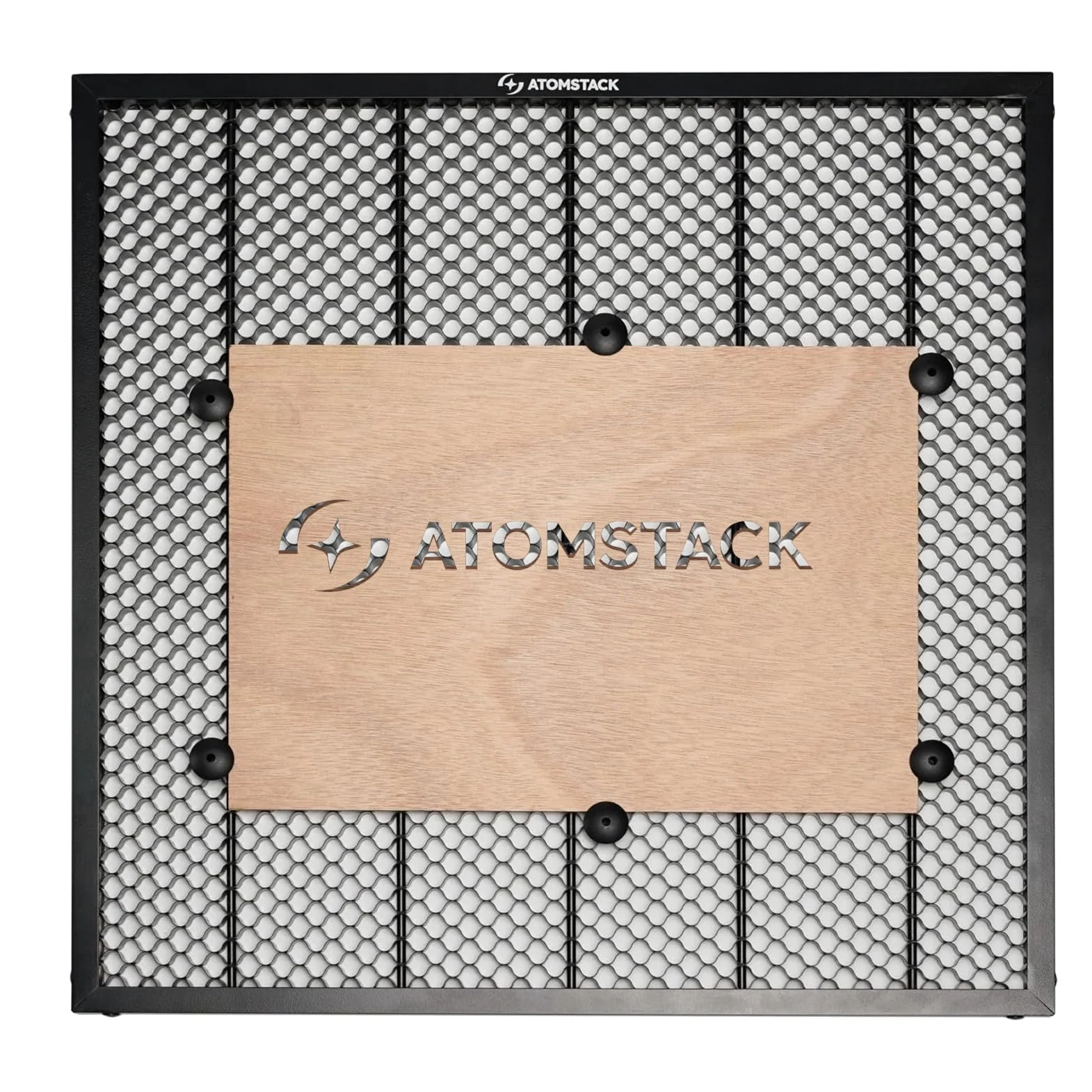 ATOMSTACK Laser Honeycomb stół roboczy 400 x 400 x 22 mm z klipsem do maszyny do grawerowania laserowego, ochrona biurka, podkładka ochronna na stół o strukturze plastra miodu, kompatybilny z