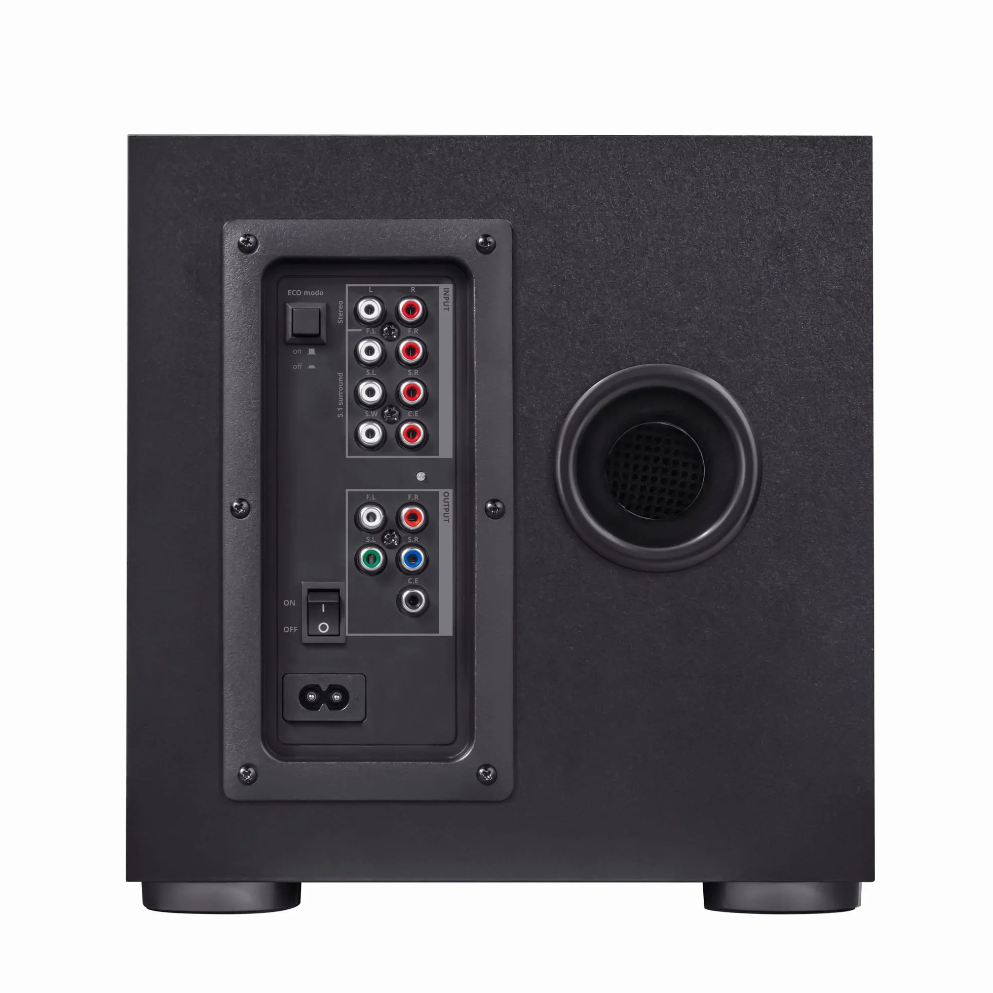 Trust Gaming GXT 658 Tytan Gamer 5.1 głośnik PC, z subwooferem do komputera (180 W), podświetlana dioda LED, bezprzewodowy pilot zdalnego sterowania, głośnik PC, laptop - czarny/niebieski