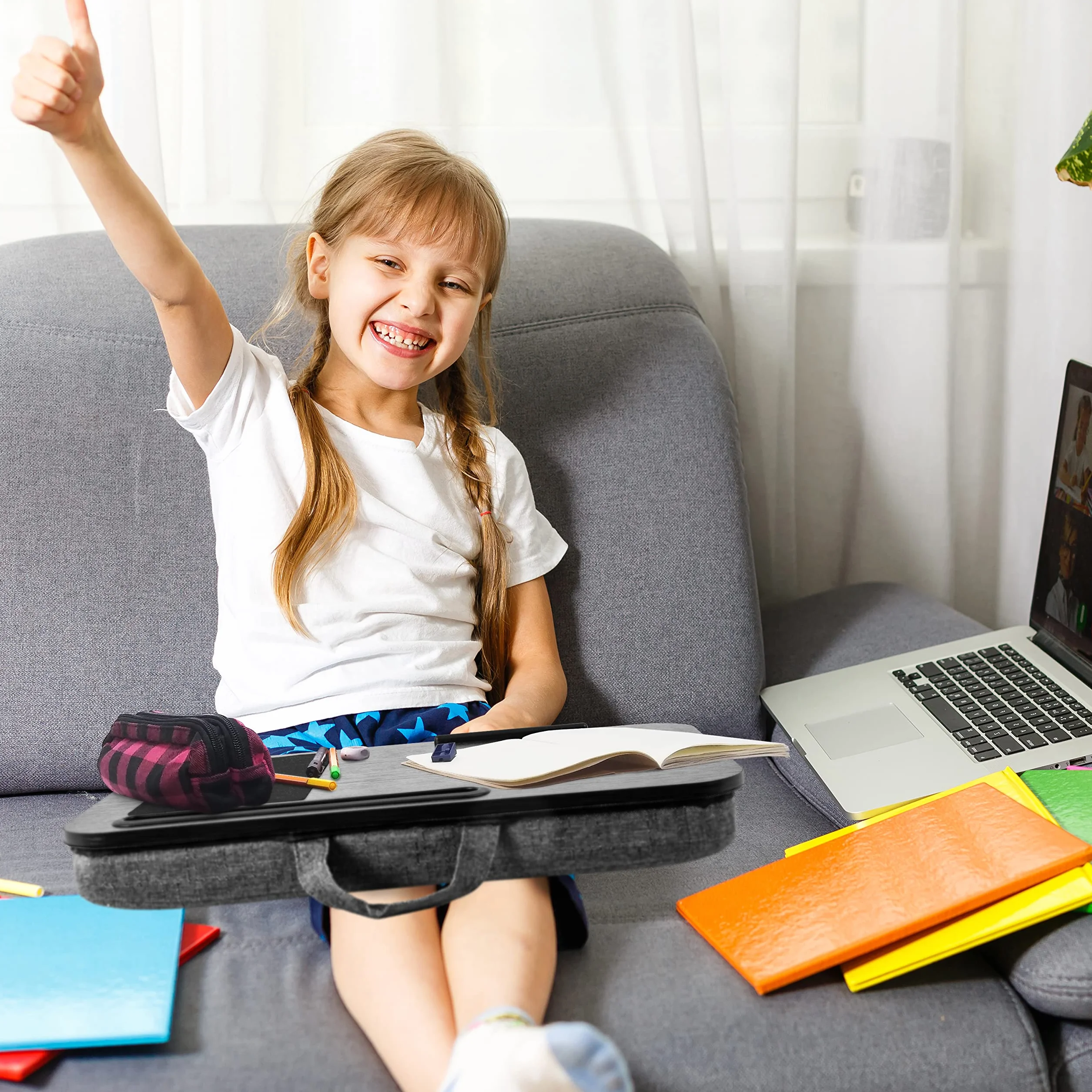 Duronic DML422 Podkładka pod laptop poduszka lekka na kolana i do łóżka miękka
