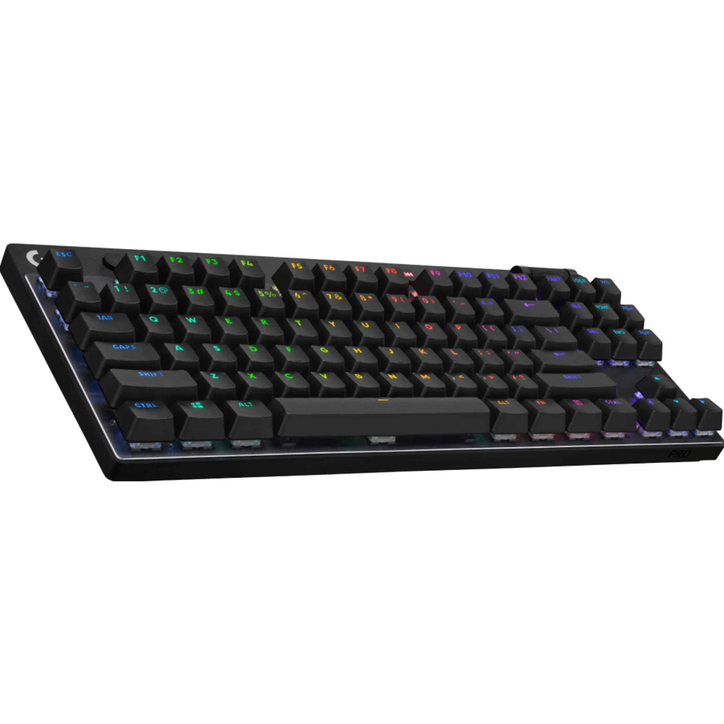 Logitech G PRO X TKL LIGHTSPEED Bezprzewodowa klawiatura do gier, przenośna konstrukcja bez kl. numerycznej,LIGHTSYNC RGB, nakładki z PBT, sprężynujące przełączniki (GX Brown), QWERTY US, PC - Czarny