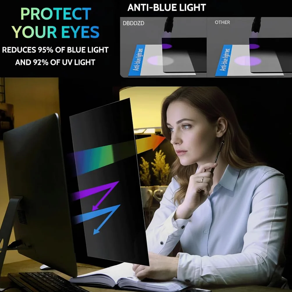 Łatwo zdejmowany filtr prywatności komputera, kompatybilny monitor iMac, bezramkowy monitor, ekran dotykowy, proporcje obrazu 23,8 cala 16:9, ochrona przed oślepianiem Blue Light Privacy Shield