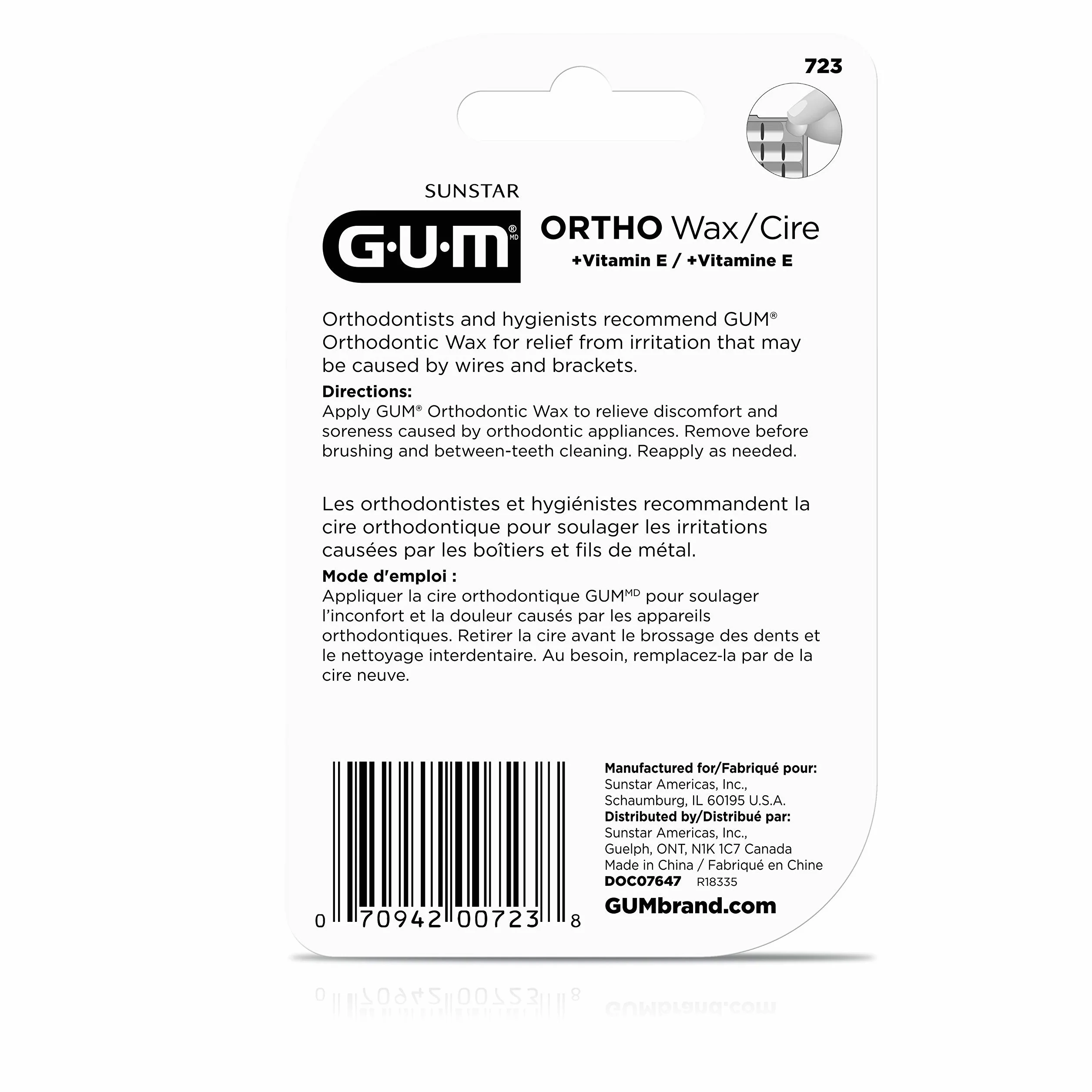 Gum Kieferorthopädisches Wachs für Zahnspangen