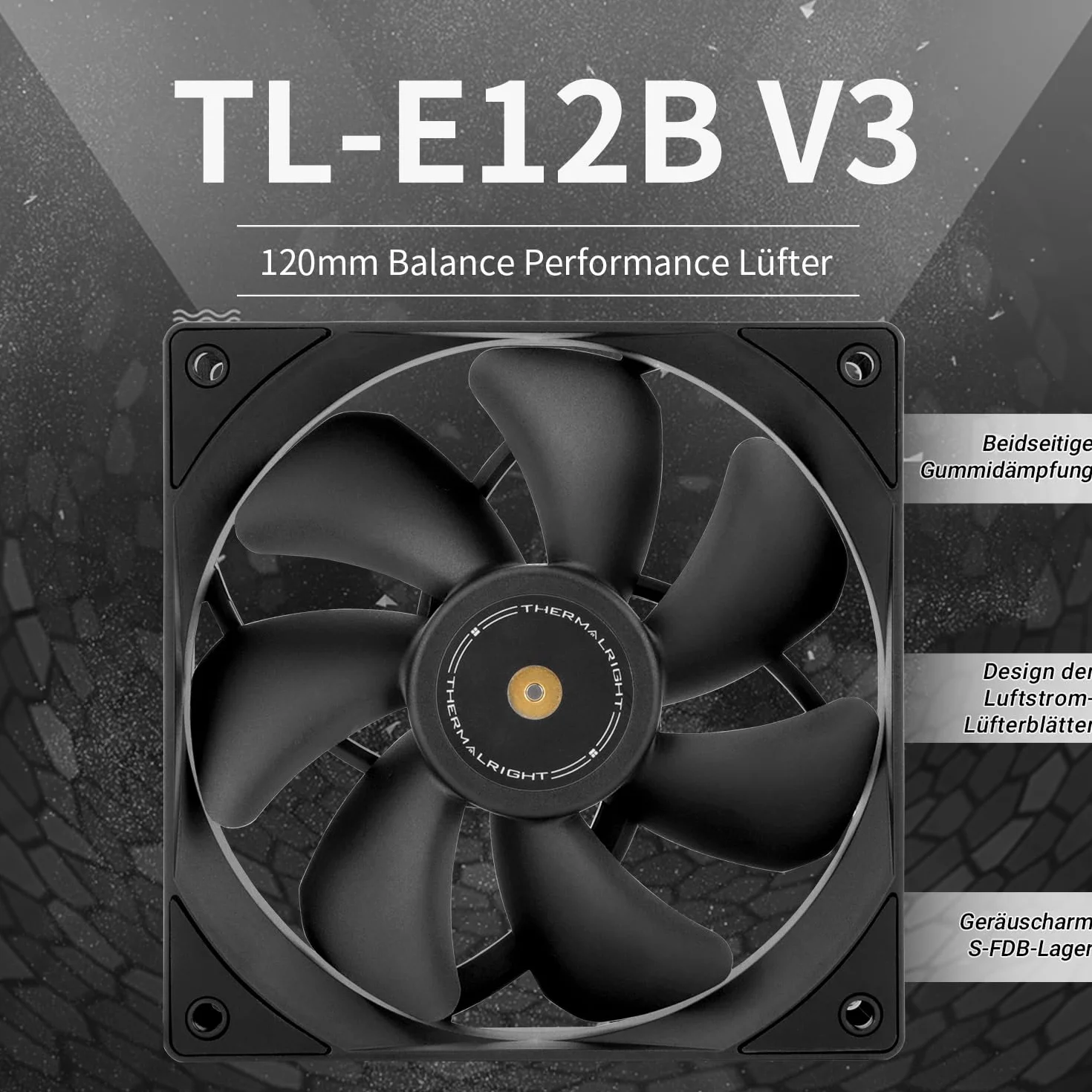 Thermalright TL-E12B V3 wentylator chłodzący CPU 120 mm 2000 obr./min ARGB