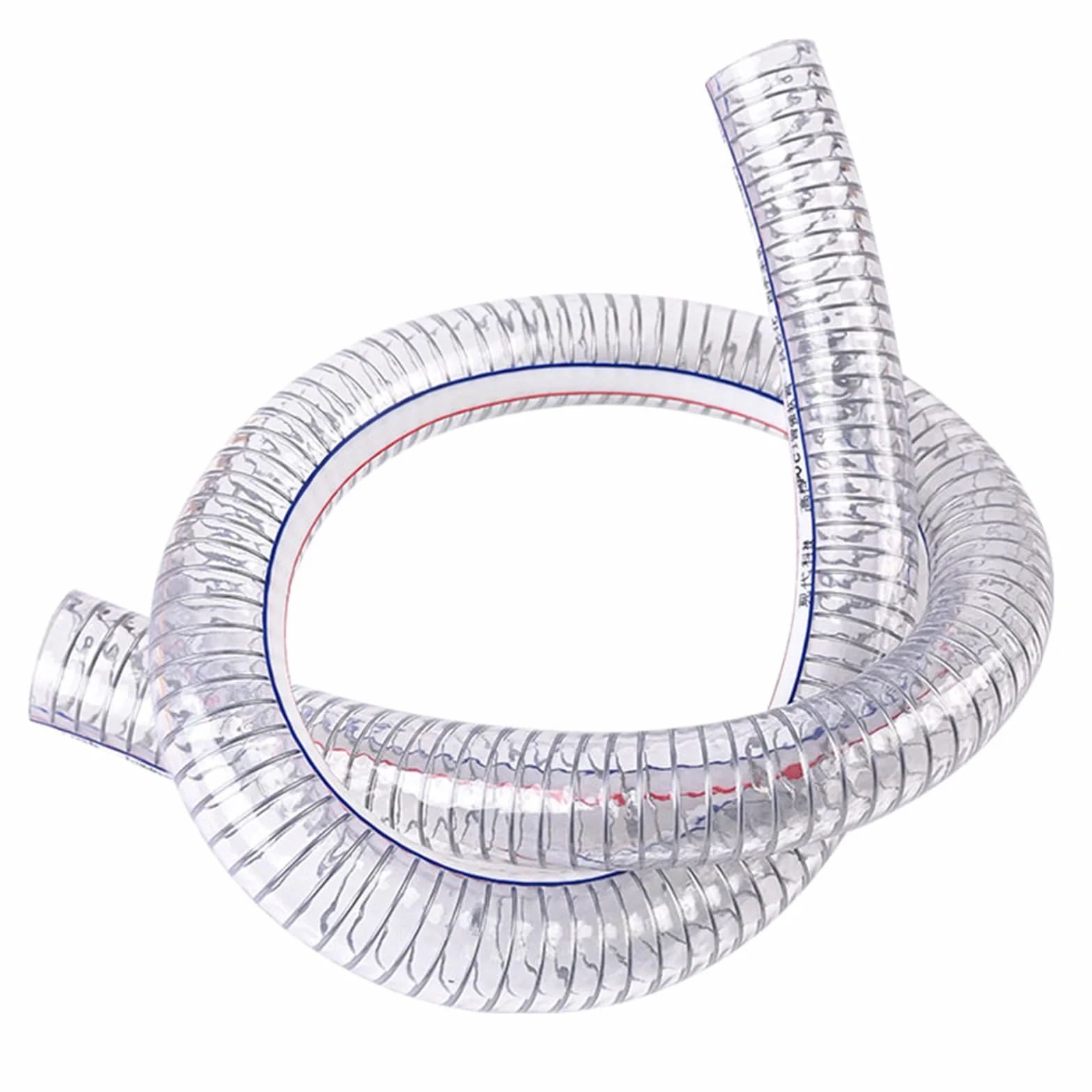 Wąż stalowy PVC o średnicy 75 mm, 1 metr | Przezroczysty wąż PVC z osadzonym spiralnym drutem stalowym do przesyłu oleju wodno-powietrznego(Thickness:5mm)