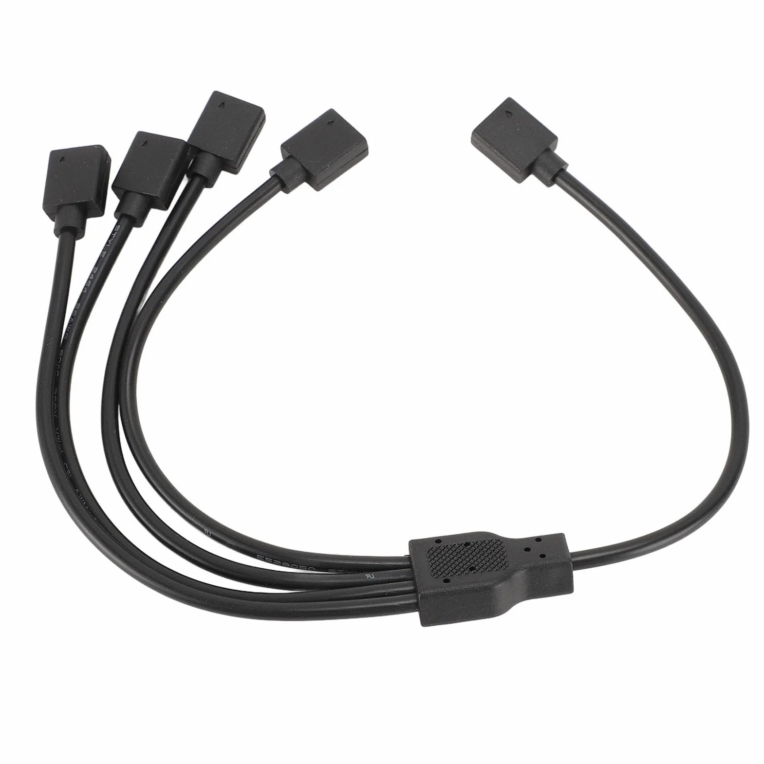 Kabel Rozgałęźny ARGB 1 do 4, 3-pinowy Przedłużacz Rozgałęźnika RGB żeński do żeńskiego 5 V, Adresowalny Kabel Rozgałęźny RGB do Chłodnicy Procesora Obudowy Komputera i