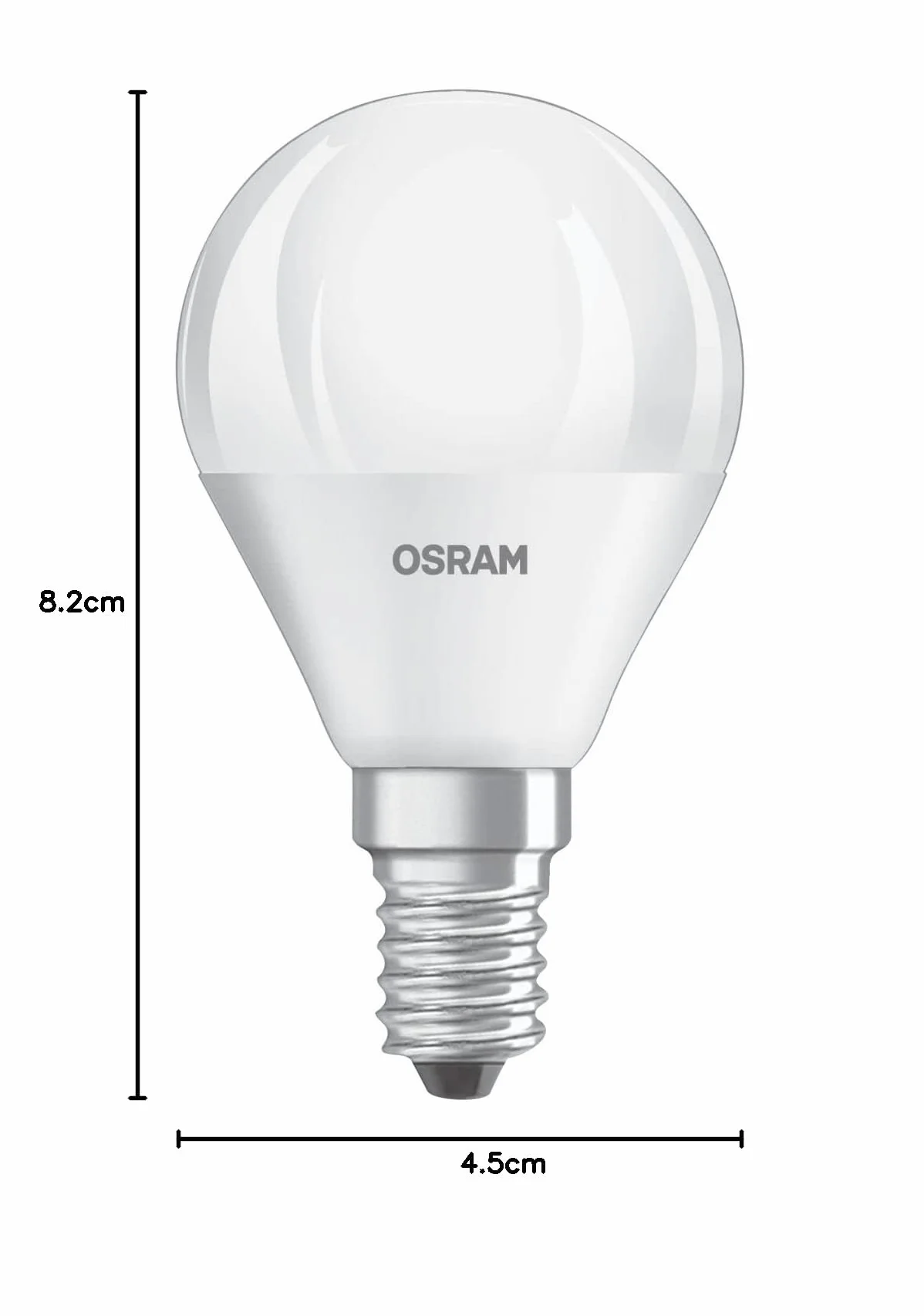 OSRAM LED BASE Classic P40, żarówki LED z matowym żarnikiem w szkle na trzonek E14, kształt świecy, chłodna biel (4000K), 470 lumenów, zastępują tradycyjne żarówki 40W, pudełko 3 szt.