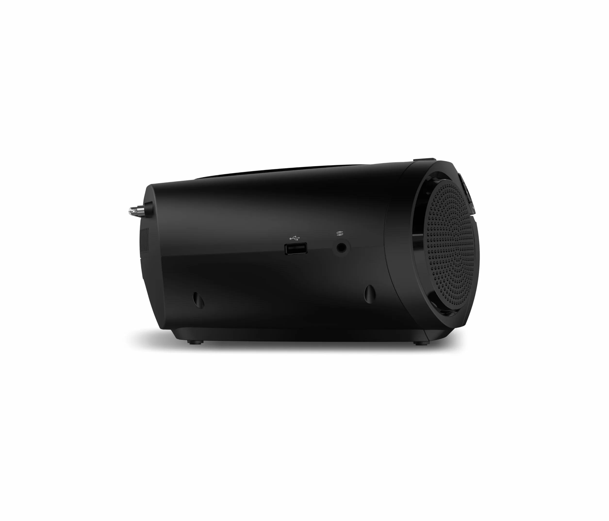 Philips TAZ2200 Przenośny radioodtwarzacz CD i kasetowy z radiem FM, Bluetooth 6.0, odtwarzanie USB, wejście audio, Dynamic Bass Boost, głośniki stereo 6W, zasilanie AC/bateryjne, uchwyt – srebrny