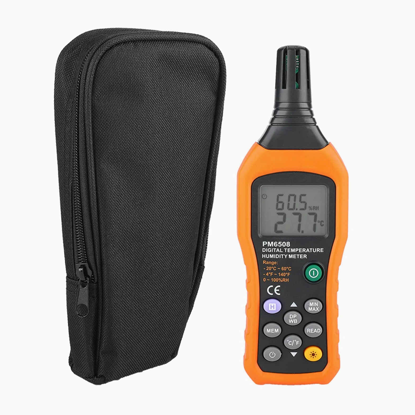 Handheld profesjonalny higrometr, standardowy pomiar wilgotności na placach budowy do biura