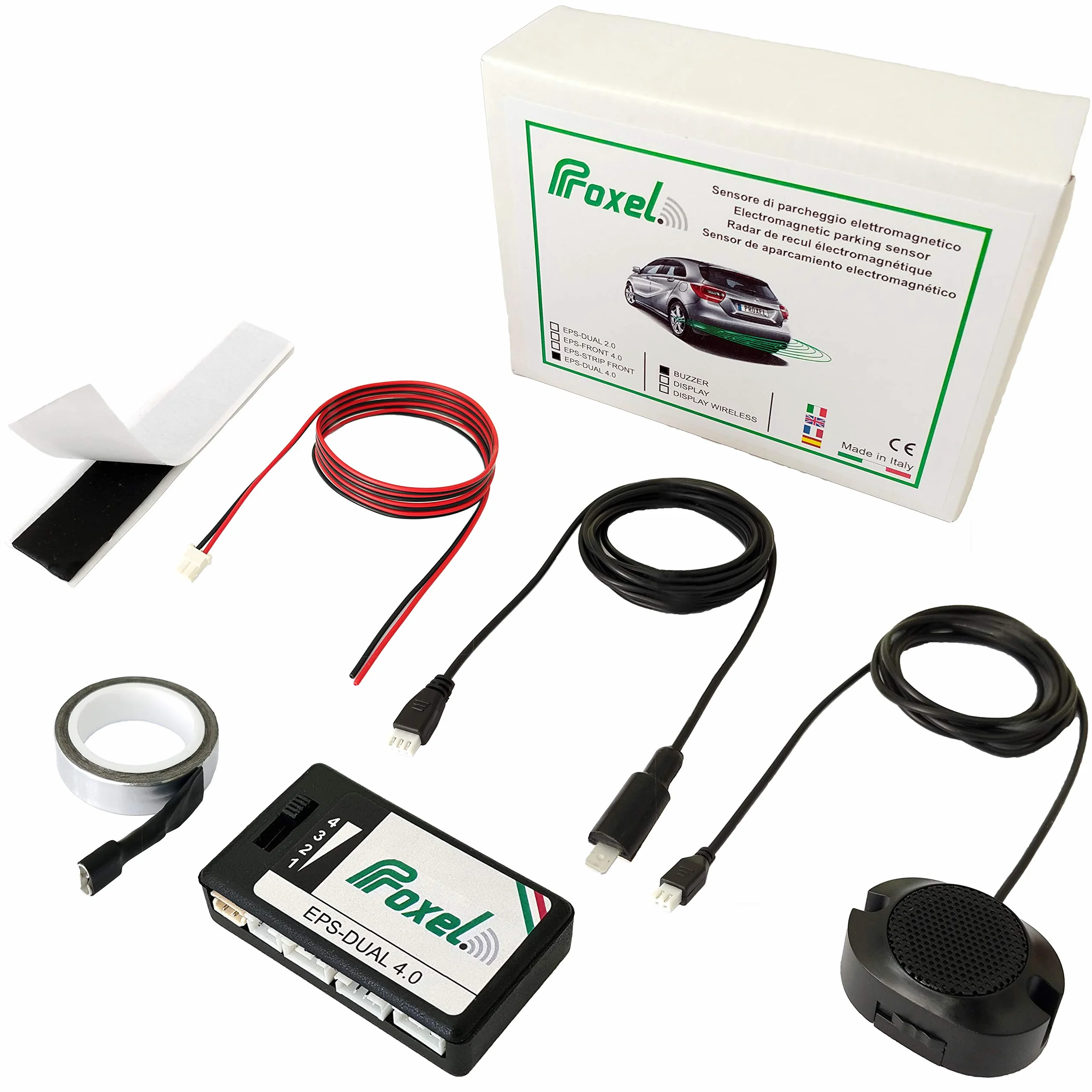 Proxel Niewidoczne Elektromagnetyczne Czujniki Parkowania Przód Tył bez Wiercenia Zderzaka Uniwersalne