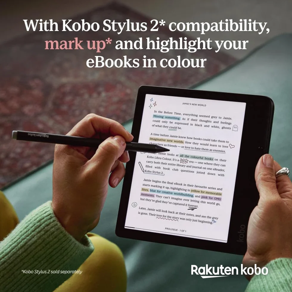 Kobo Libra Colour eReader 7-calowy E Ink Kaleido 3 32 GB Wodoodporny Czarny