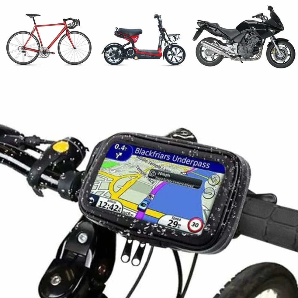 Retoo Uchwyt rowerowy na telefon komórkowy, wodoszczelny, uchwyt na telefon komórkowy, torba rowerowa, idealna do nawigacji, torba na kierownicę motocykla, uchwyt rowerowy, akcesoria rowerowe, uchwyt