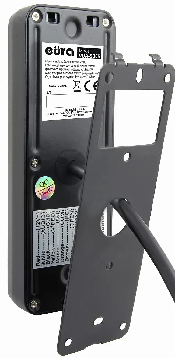 EURA C51A100 wideodomofon Vdp-00C5 czarny