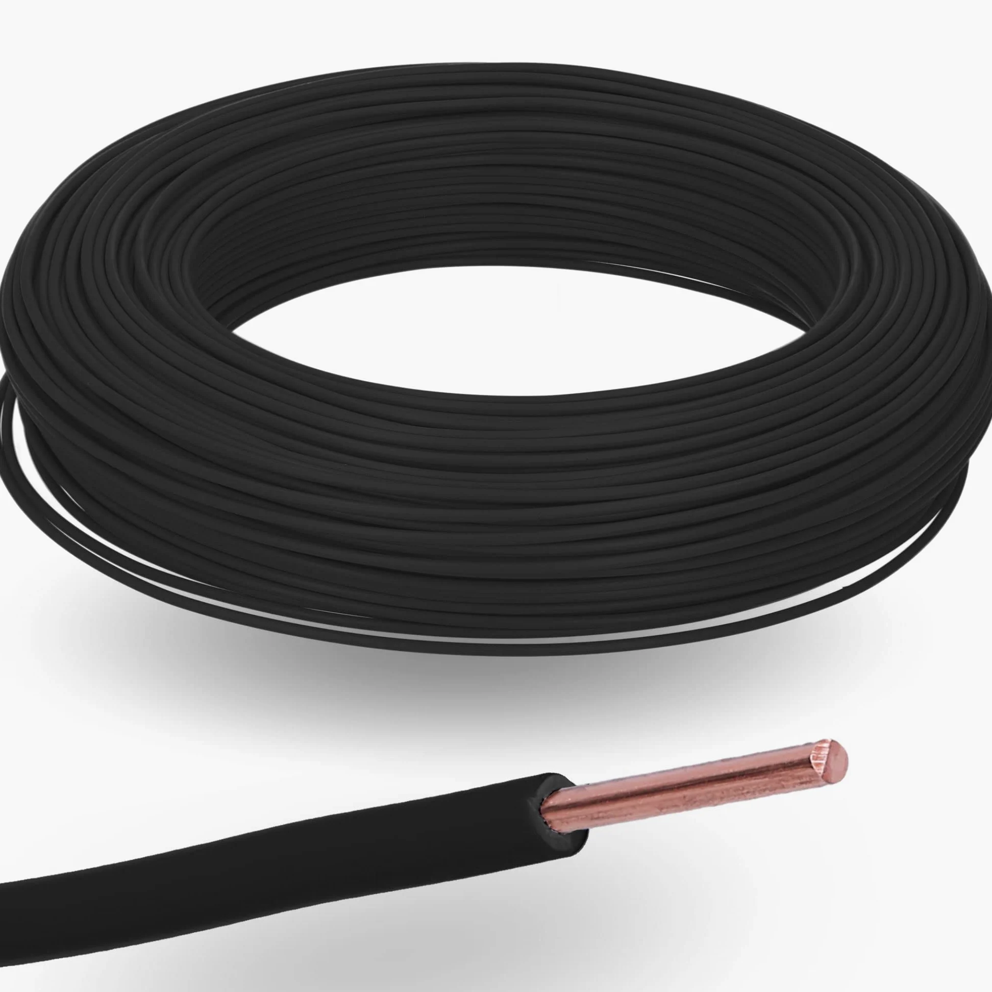 Lapp 100m Przewód H07V-U 1.5 mm² - Jednożyłowy Kabel Instalacyjny, Czarny | Sztywny drut miedziany do szaf sterowniczych i rur, 4527011, certyfikat VDE HAR, napięcie 750V, izolacja PCW