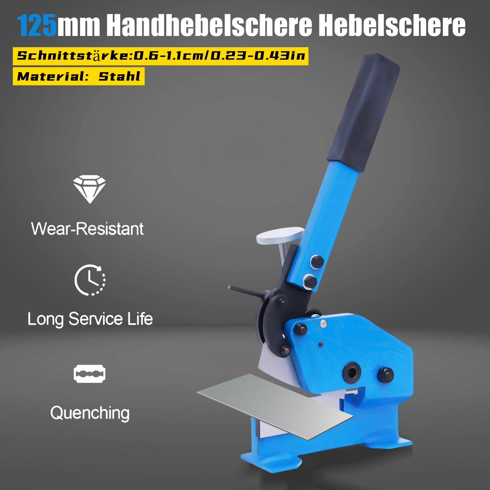 Nożyce ręczne do cięcia blachy Heavy Duty, precyzyjne cięcie do blachy o grubości 6 mm, nożyce do metalu