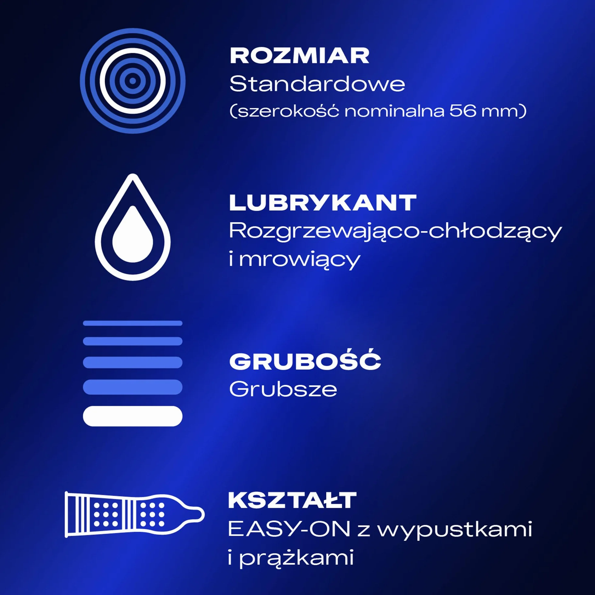 Durex Intense Prezerwatywy z wypustkami i prążkami dla dwojga 3 szt.
