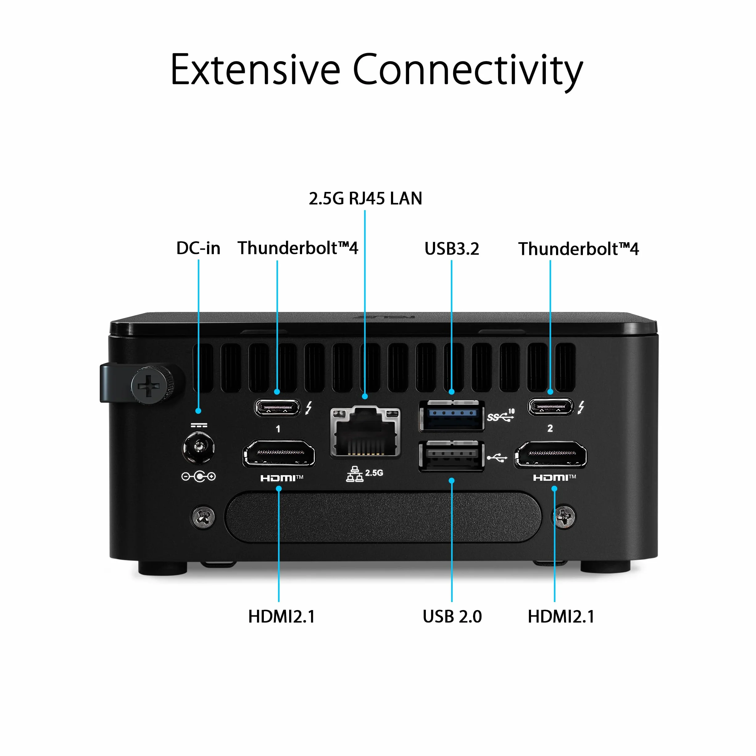 ASUS NUC 13 Pro komputer stacjonarny Barebone (Intel Core i3-1315U, Intel UHD Graphics, bez pamięci, bez pamięci masowej, bez systemu operacyjnego, z kablem zasilającym)