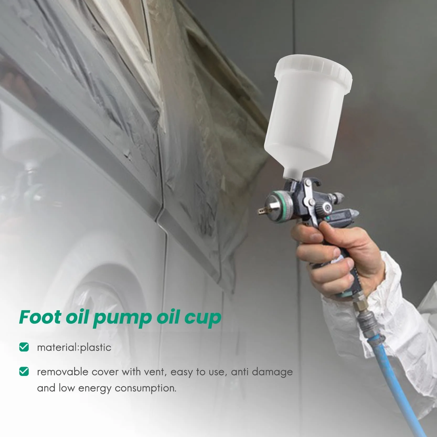 600 ml tworzywo sztuczne Hvlp malowanie filiżanka garnek do Sata Sprayer Cup przyłącze Jet