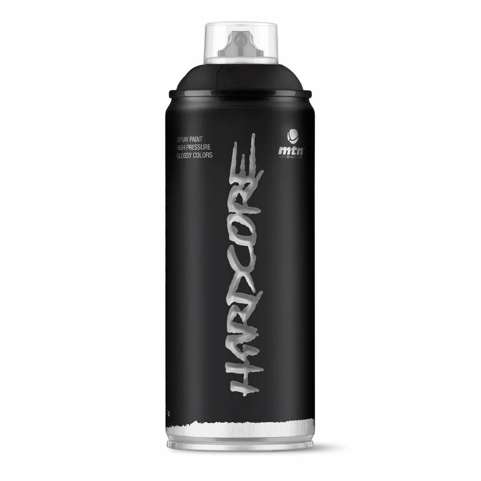 Mtn Hardcore Farba w Spray'U, Czarny, 400 ml