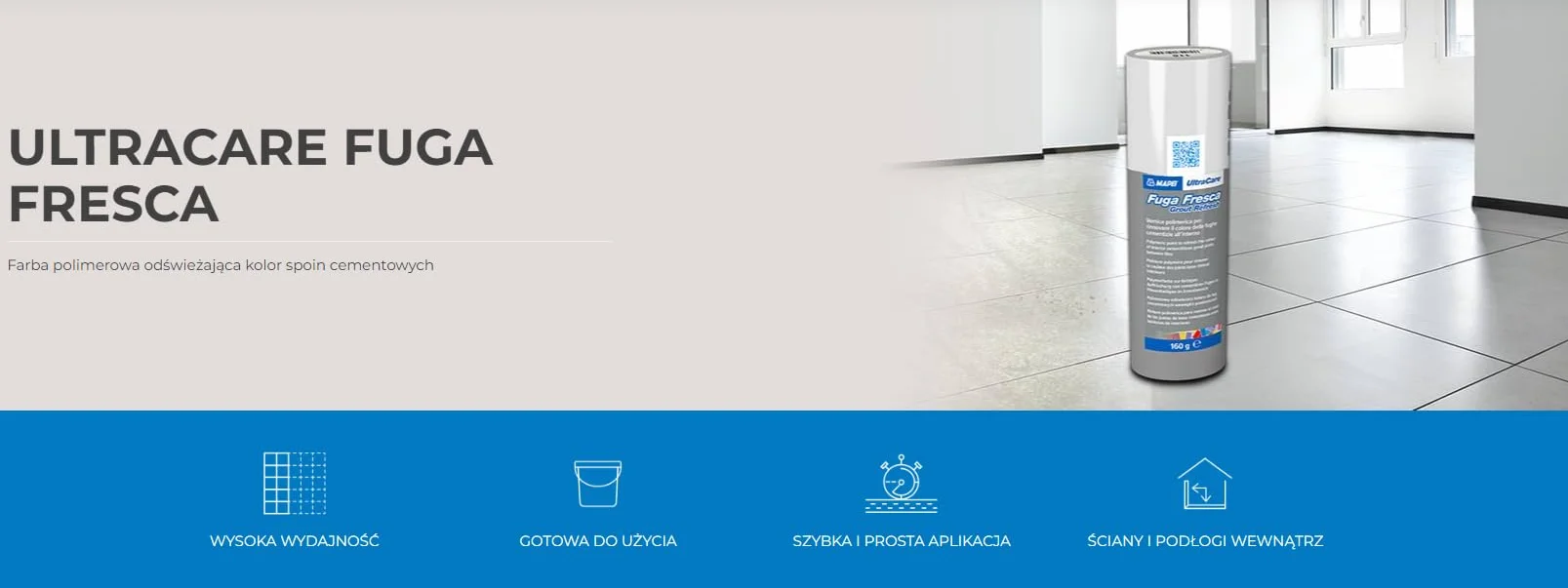 Mapei Ultracare FUGA FRESCA 160g - kolor 135 Złoty Pył - farba polimerowa do odnowienia koloru spoin cementowych