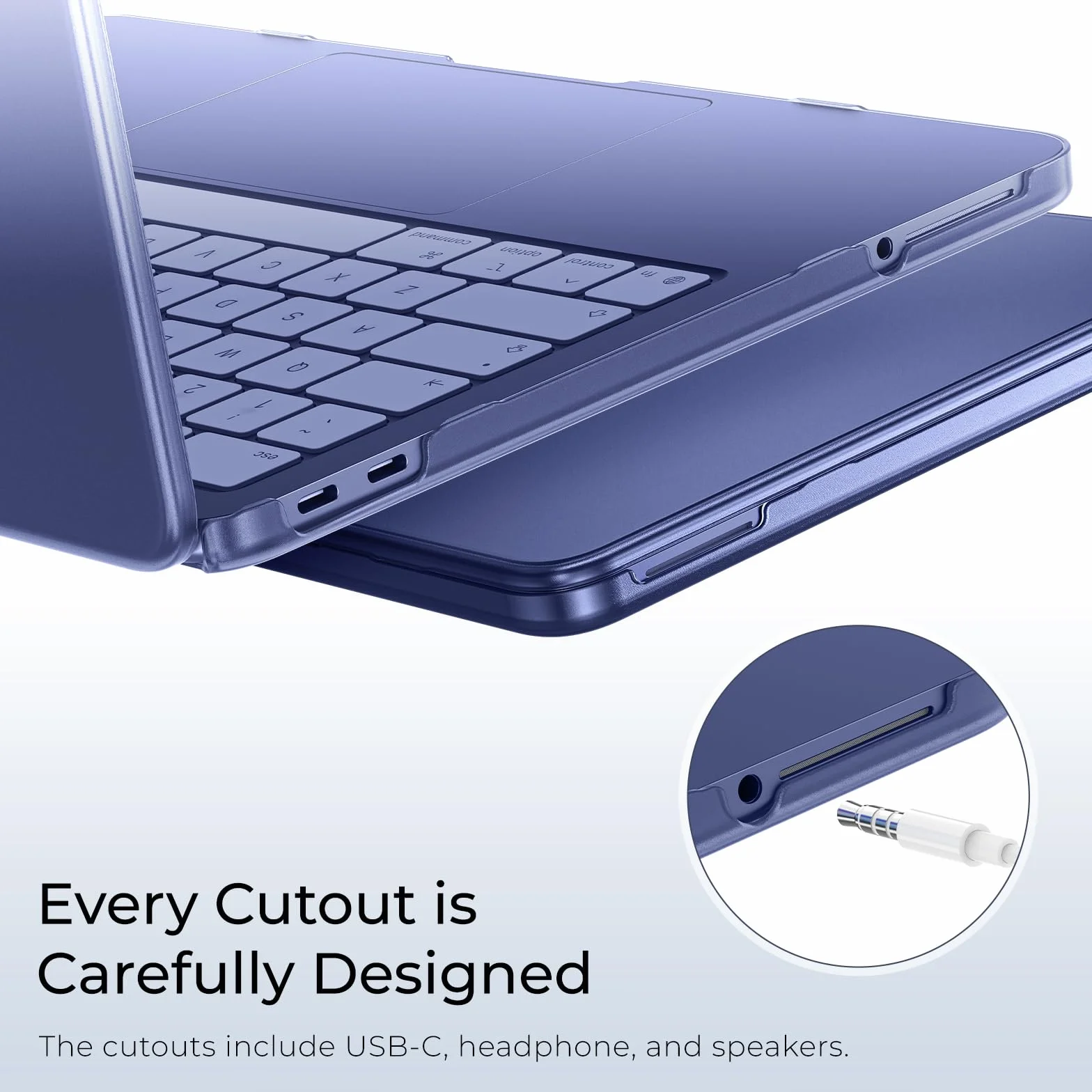 EooCoo Etui Kompatybilne z Apple MacBook Neo 2026,13"Laptop Mac A3404 z Chip A18 Pro i 13"Wyświetlaczem Liquid Retina,Ultracienkie Matowe Sztywne Plastikowe Osłona Ochronna-Indygo