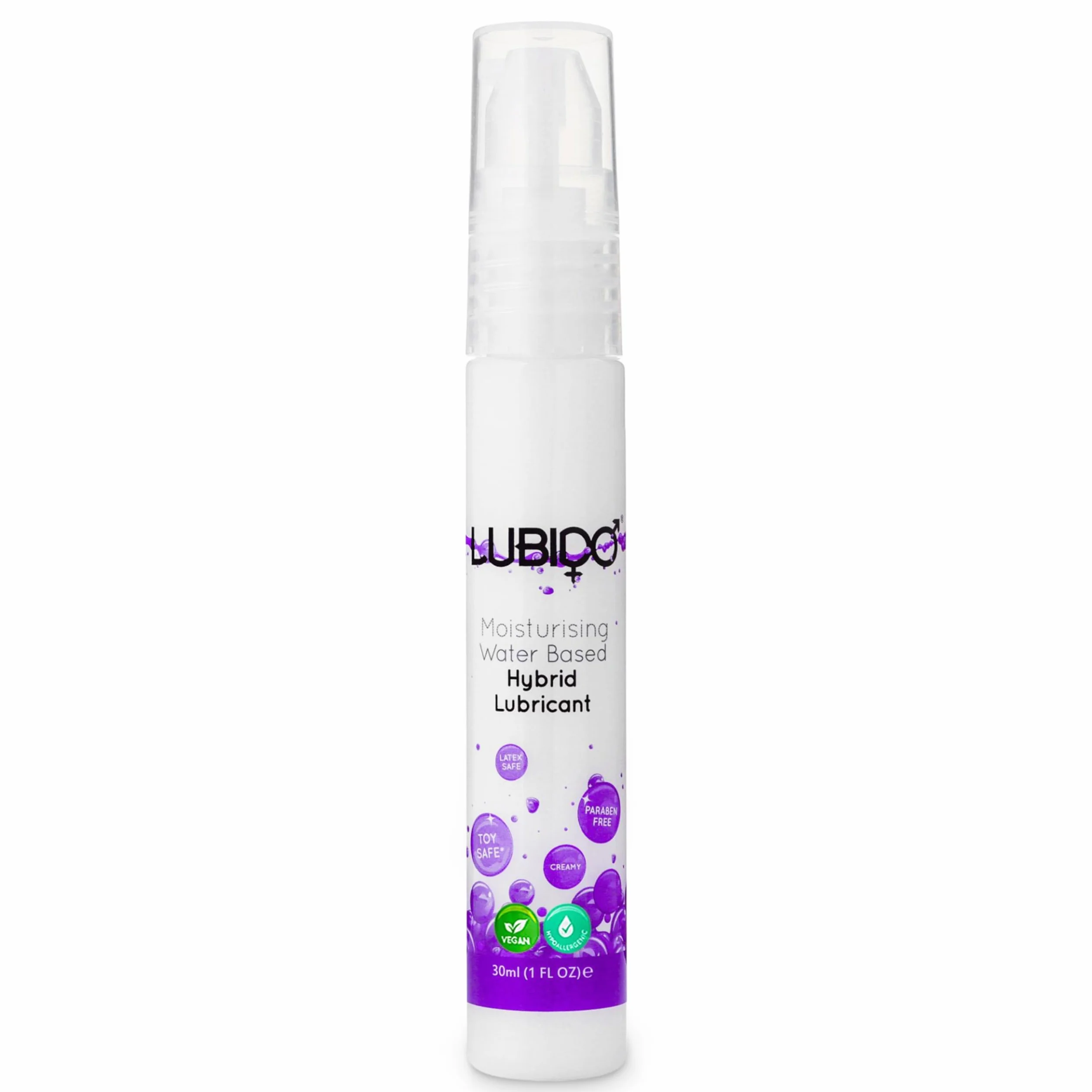 Nawilżający hybrydowy lubrykant na bazie wody bez parabenów od Lubido – 30ml