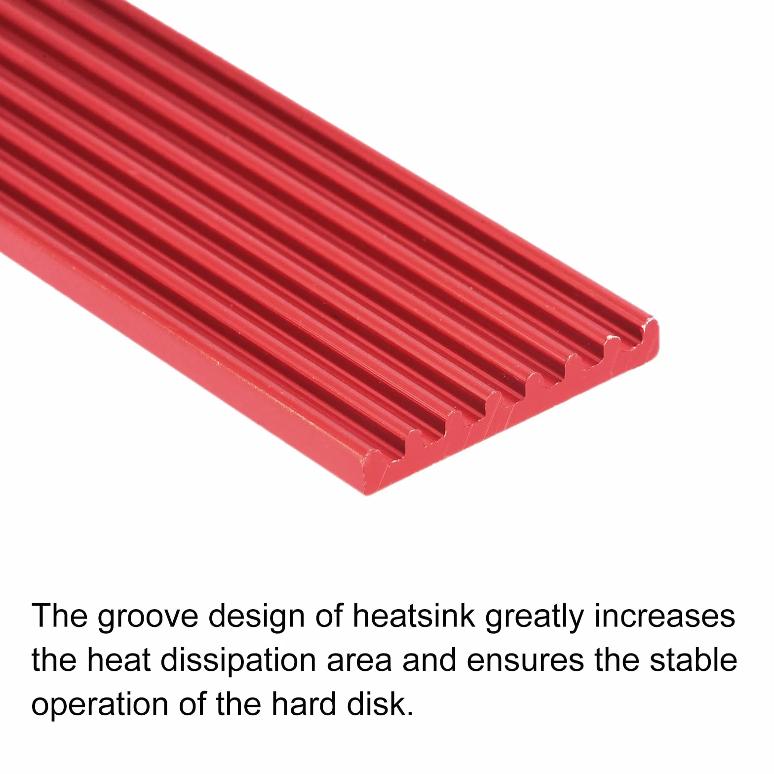 QUARKZMAN 1 opakowanie M.2 2280 Nvme SSD radiator z podkładką przewodzącą ciepło ze stopu aluminium, radiator do komputera, laptopa, 70 x 22 x 3 mm, czerwony