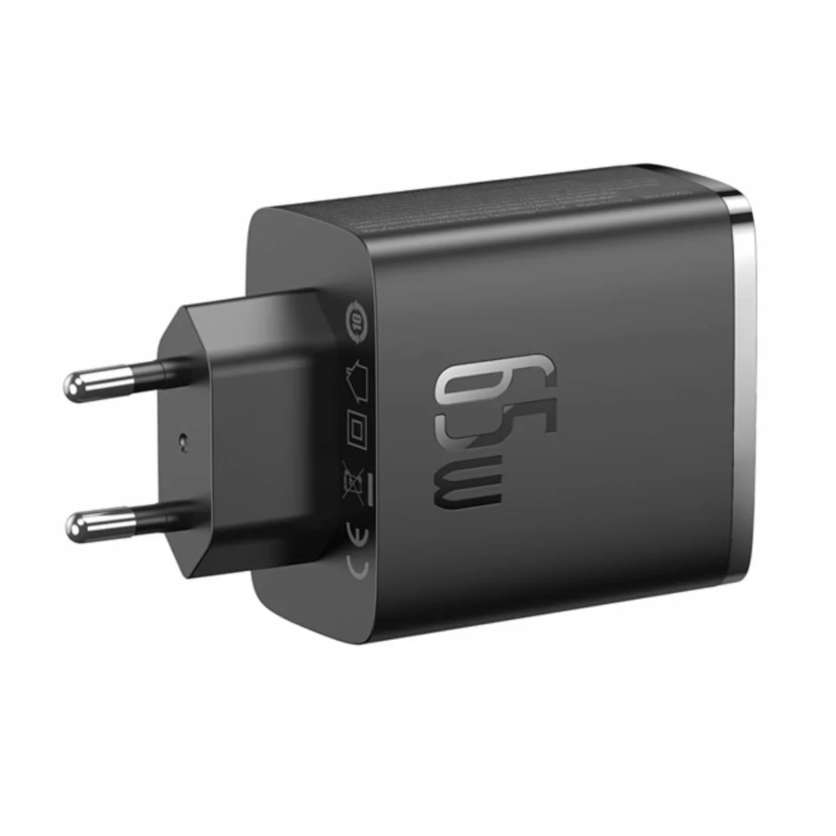 Baseus Travel Charger Cube Pro GaN Quick Charger 65W C+C+U Black EU