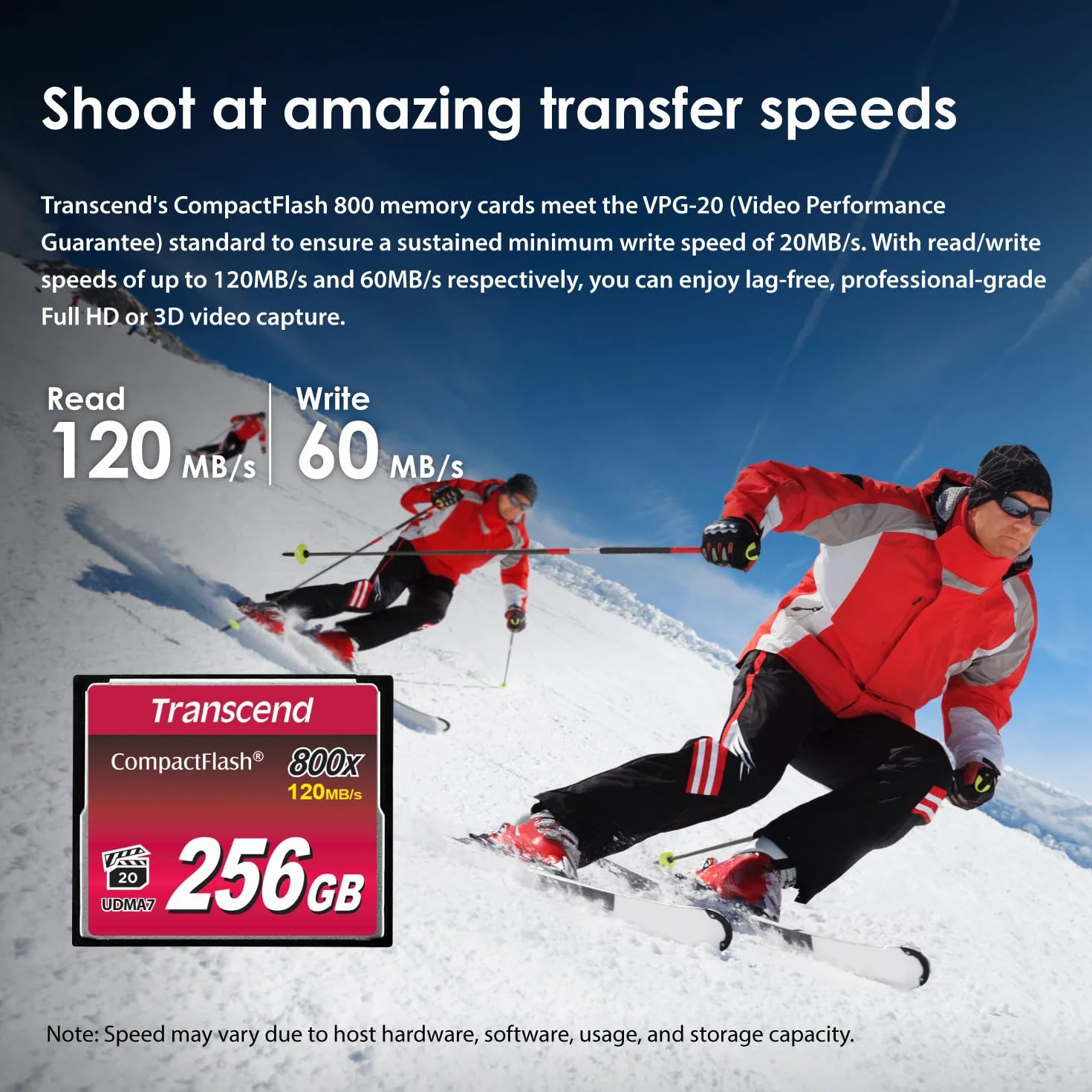 Transcend CF800 | 32GB CF card | MLC NAND flash, up to 120/60 MB/s (TS32GCF800)