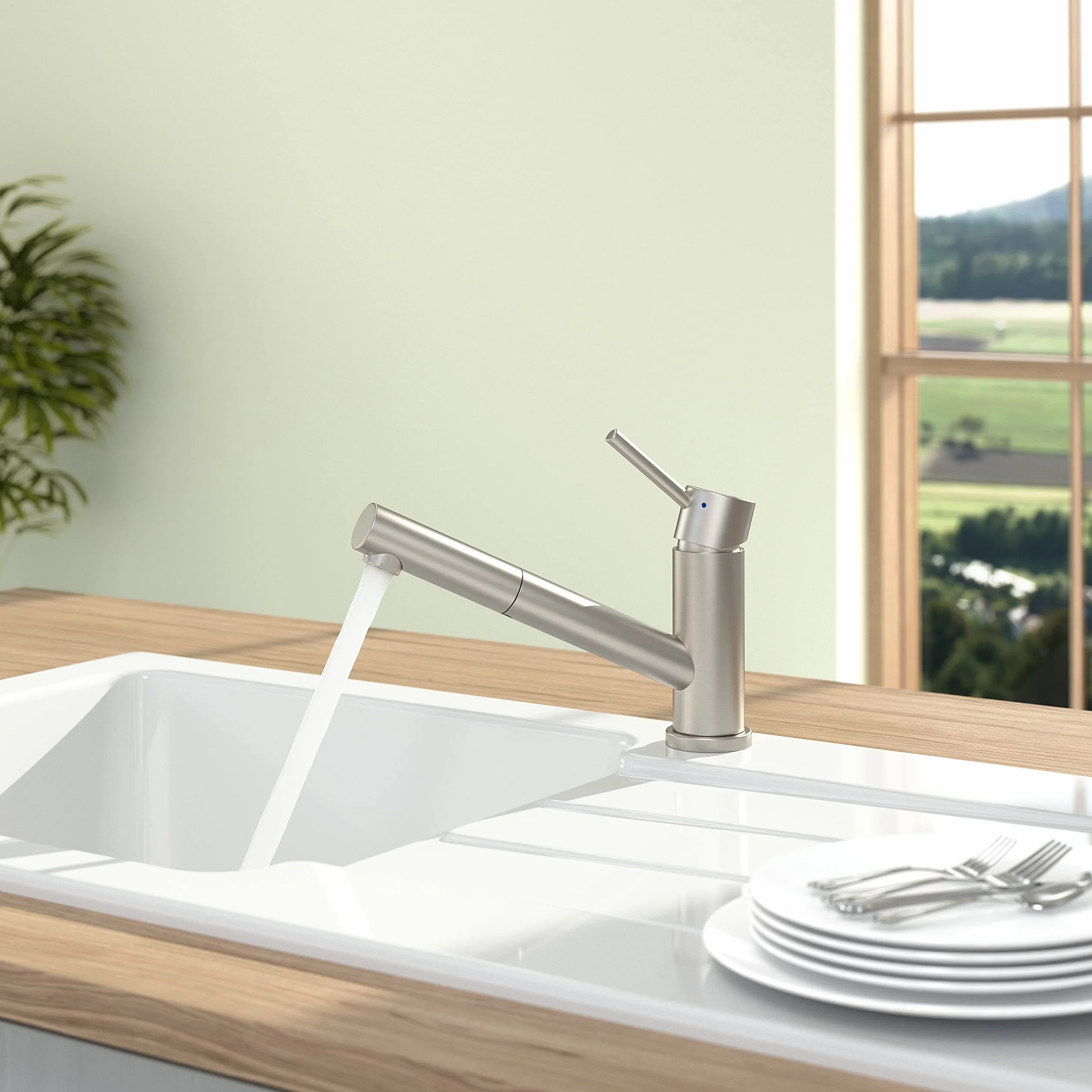 Villeroy & Boch Como Shower jednouchwytowa bateria zlewozmywakowa stal szlachetna masywna 925200LC