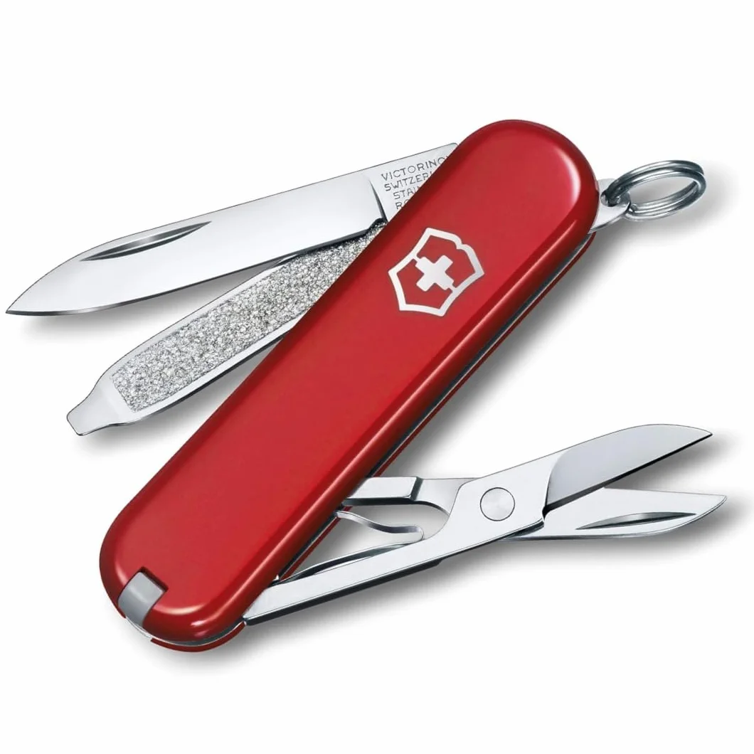 Victorinox Classic SD, Swiss Made, 7 funkcji, ostrze, nożyczki, pilnik do paznokci