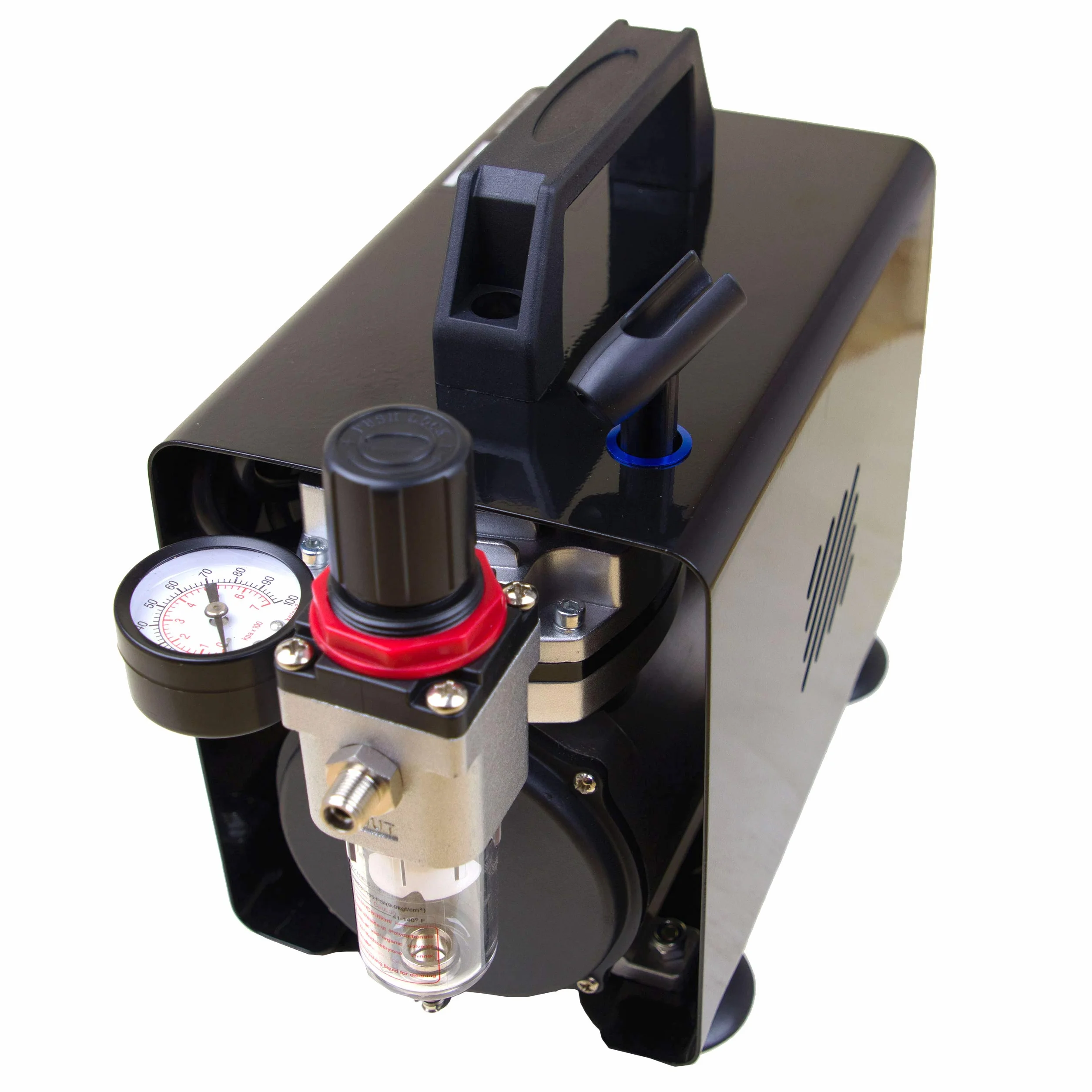 Fengda AS-18A - Professional Airbrush mini kompresor / 4 bar/kompaktowy z manometrem, reduktor ciśnienia
