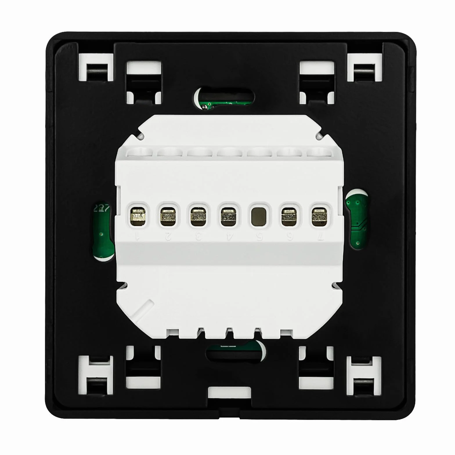 Termostat 12 V AC/DC, podtynkowy, czarny, INT. i EXT. czujnik, optymalny do elektrycznego ogrzewania podłogowego w przyczepie kempingowej/kamperze