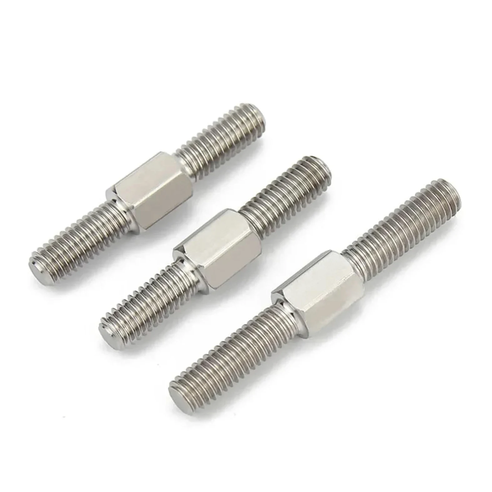 Śruba dwugłowicowa ze stali nierdzewnej, Śruby dwustronne ze stali nierdzewnej M5 304 dociskowe z gwintem lewym i prawym (40-90 mm)(M5 x 90mm 5pcs)